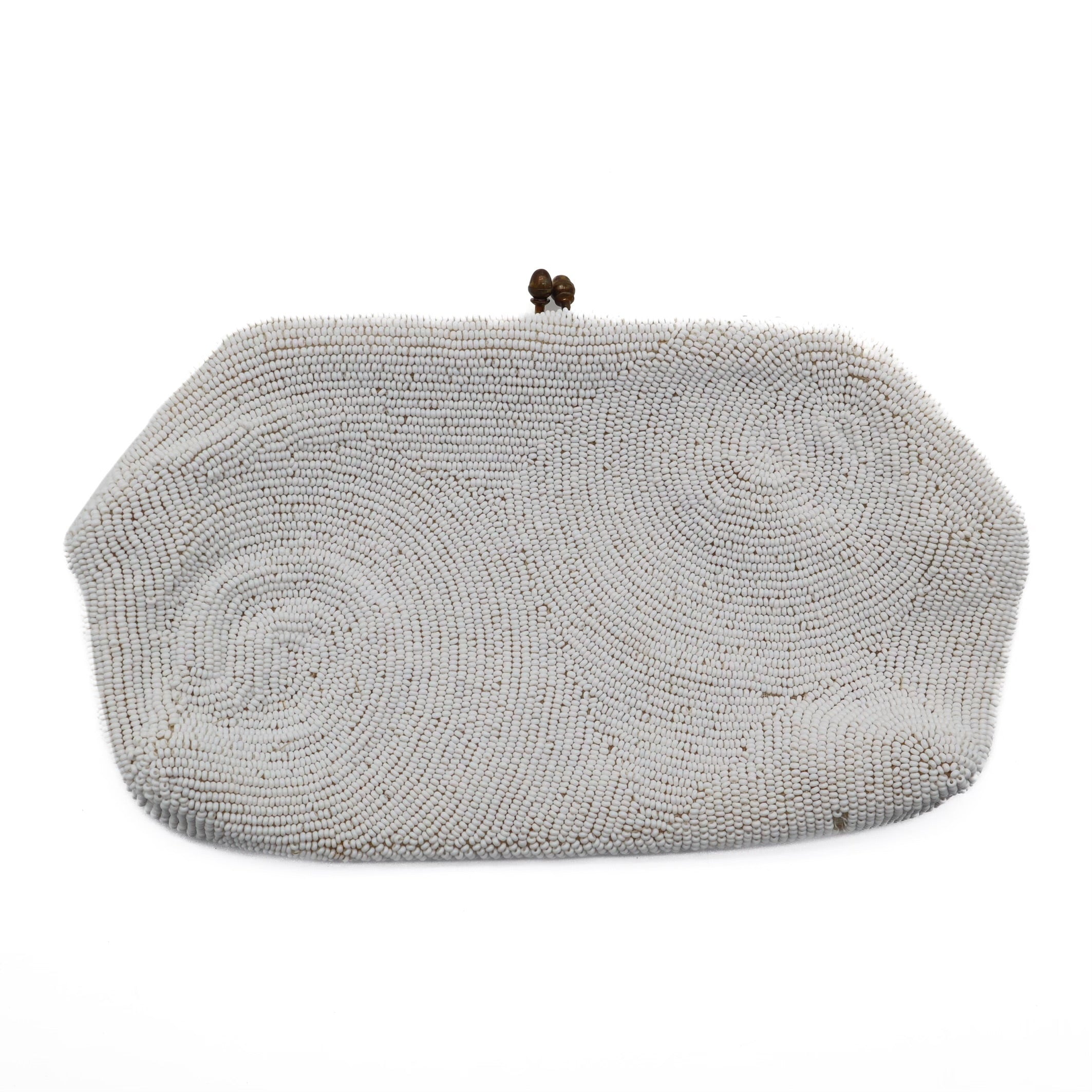 Vintage 50's Beaded Coin Purse Clutch