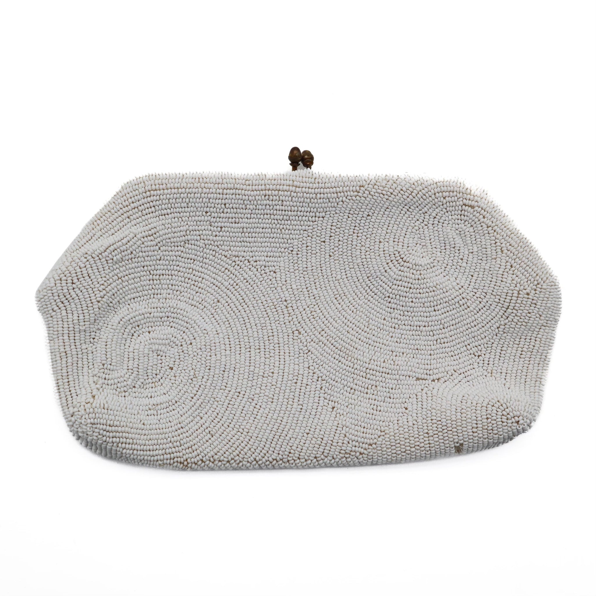 Vintage 50's Beaded Coin Purse Clutch