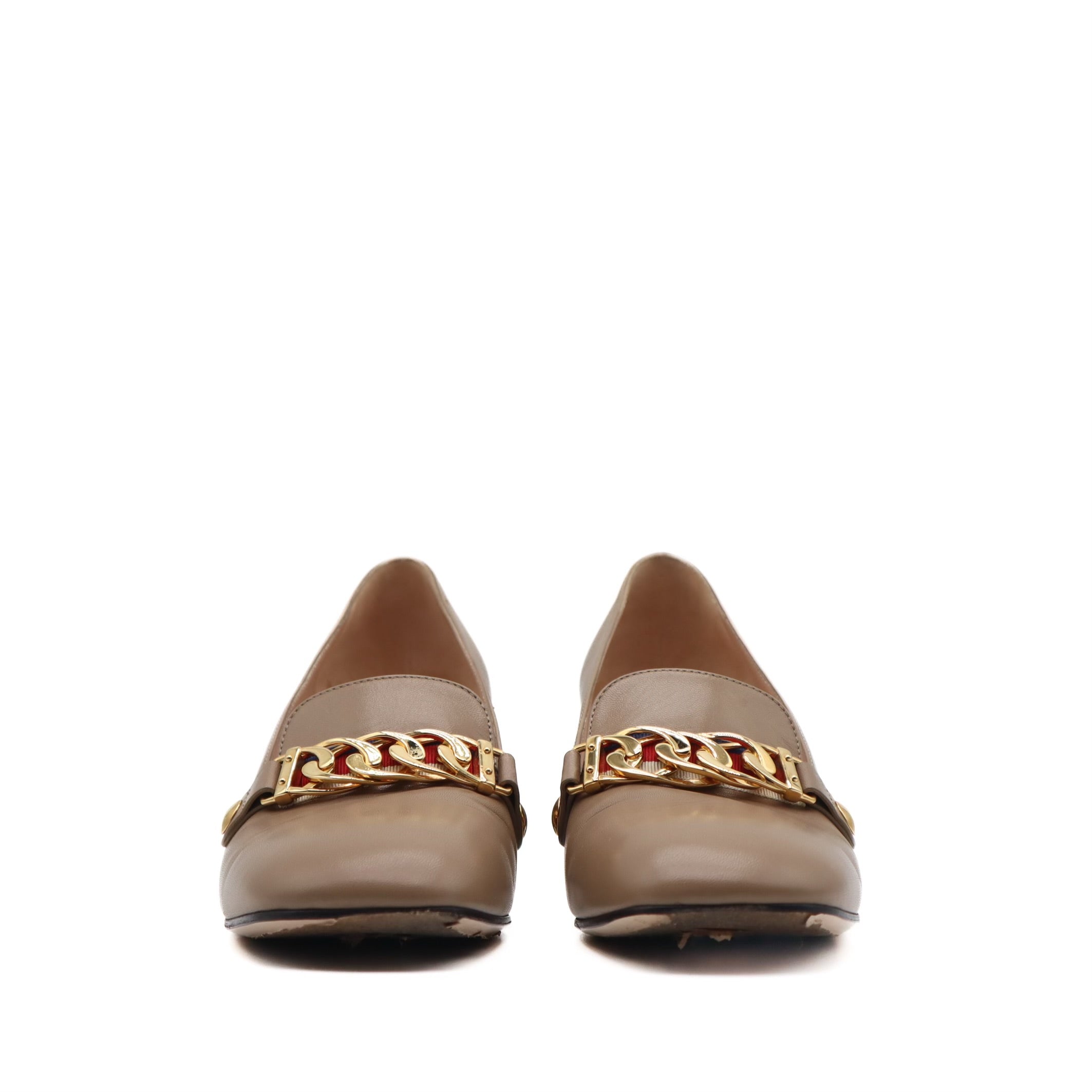 Sylvie Chain Heeled Loafers Size 39