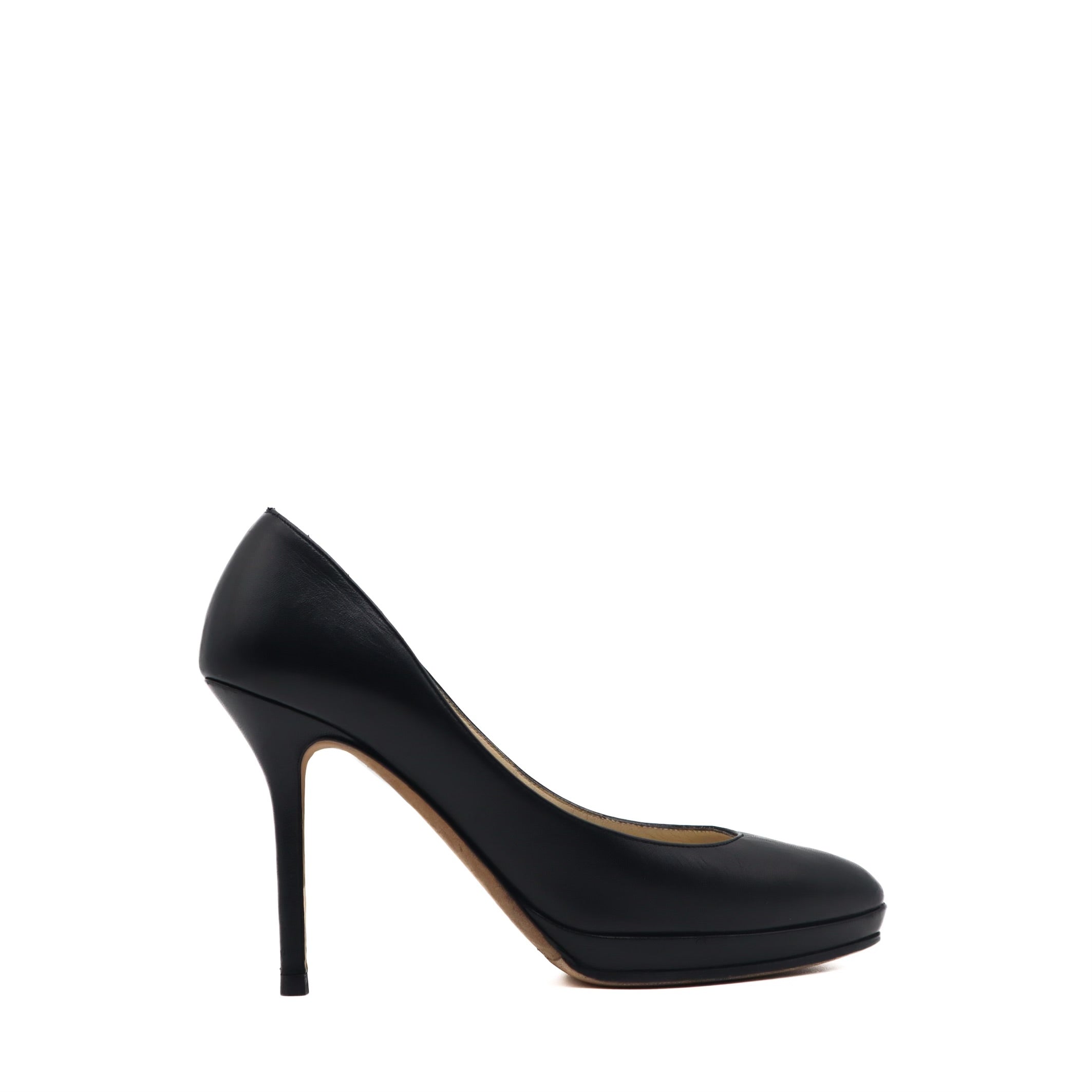 Kid Black Leather Classic Pumps