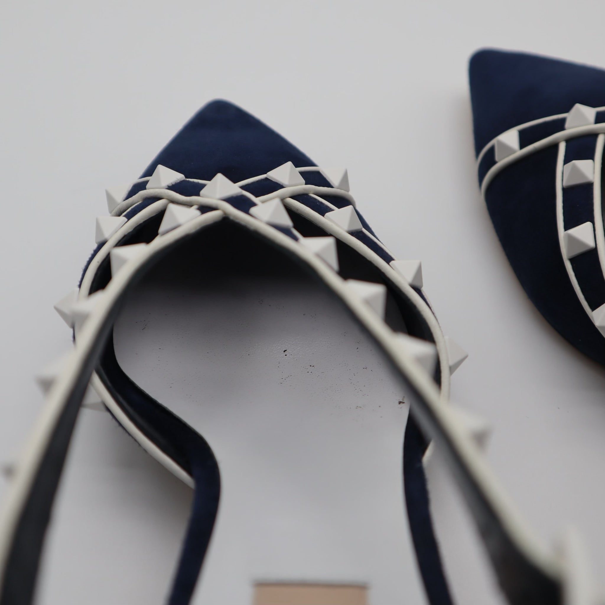 Suede Rockstud D'Orsay Pump Size 40