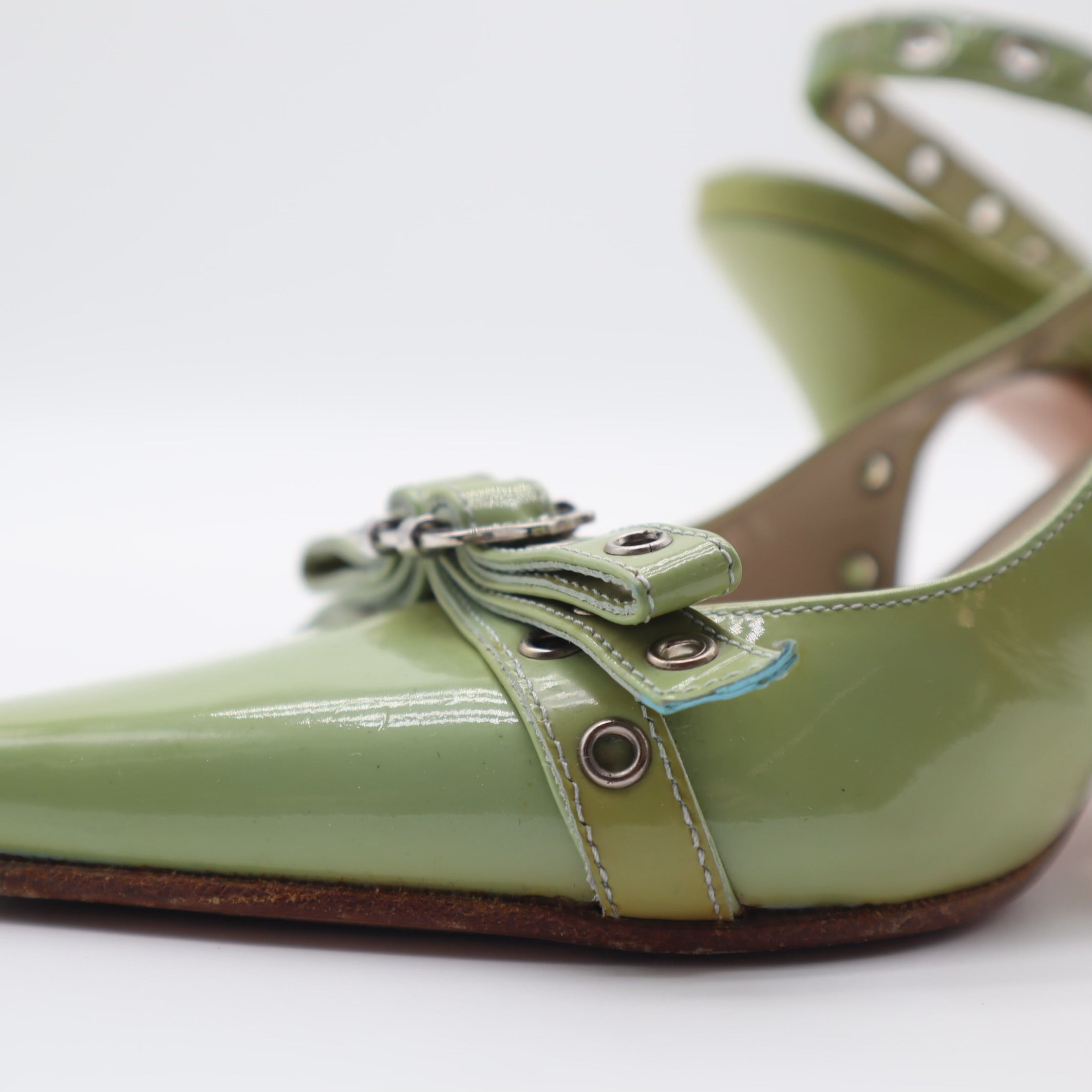 Vintage Y2K John Galliano Grommet Slingback Pumps Size 35
