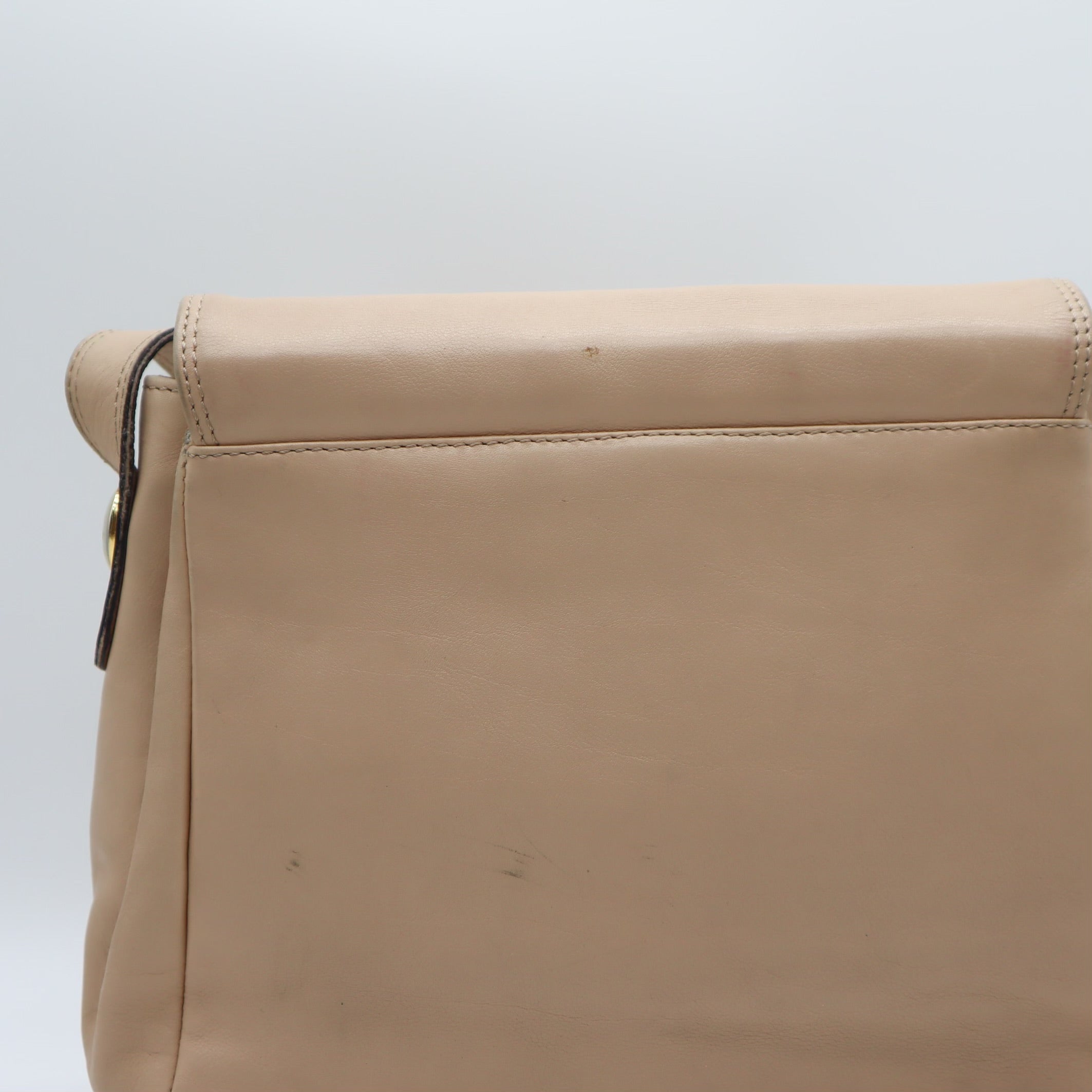 Vintage Smooth Leather Shoulder Flap Bag