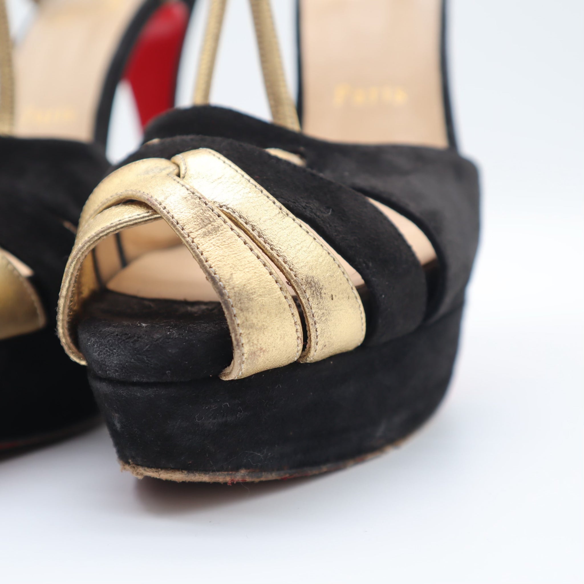 Glennalta Suede T-Strap Platform Pump Size 39