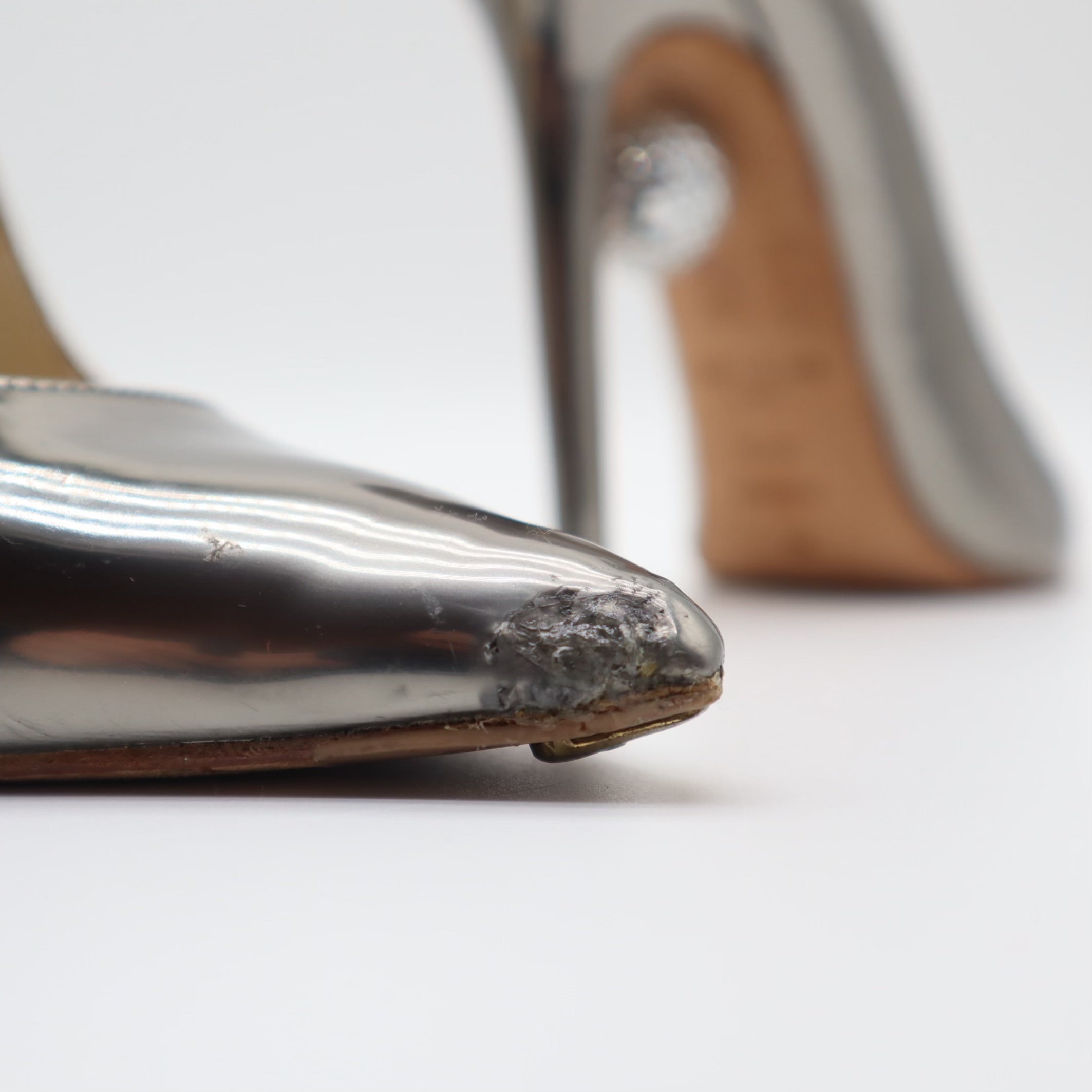 Aurora Chrome Disco Ball Reflective Pump Size 39