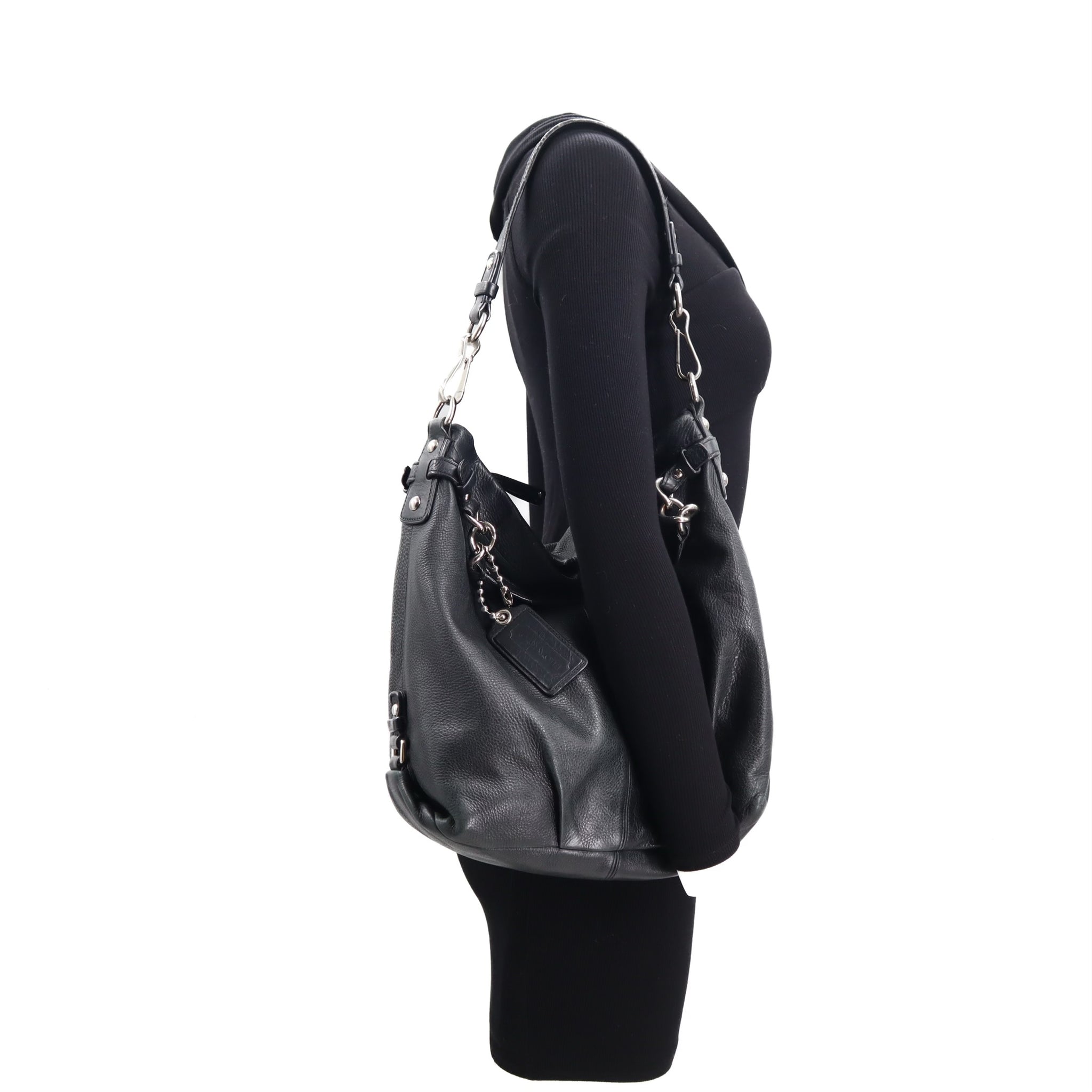 Brooke Pebbled Leather Shoulder Hobo Bag