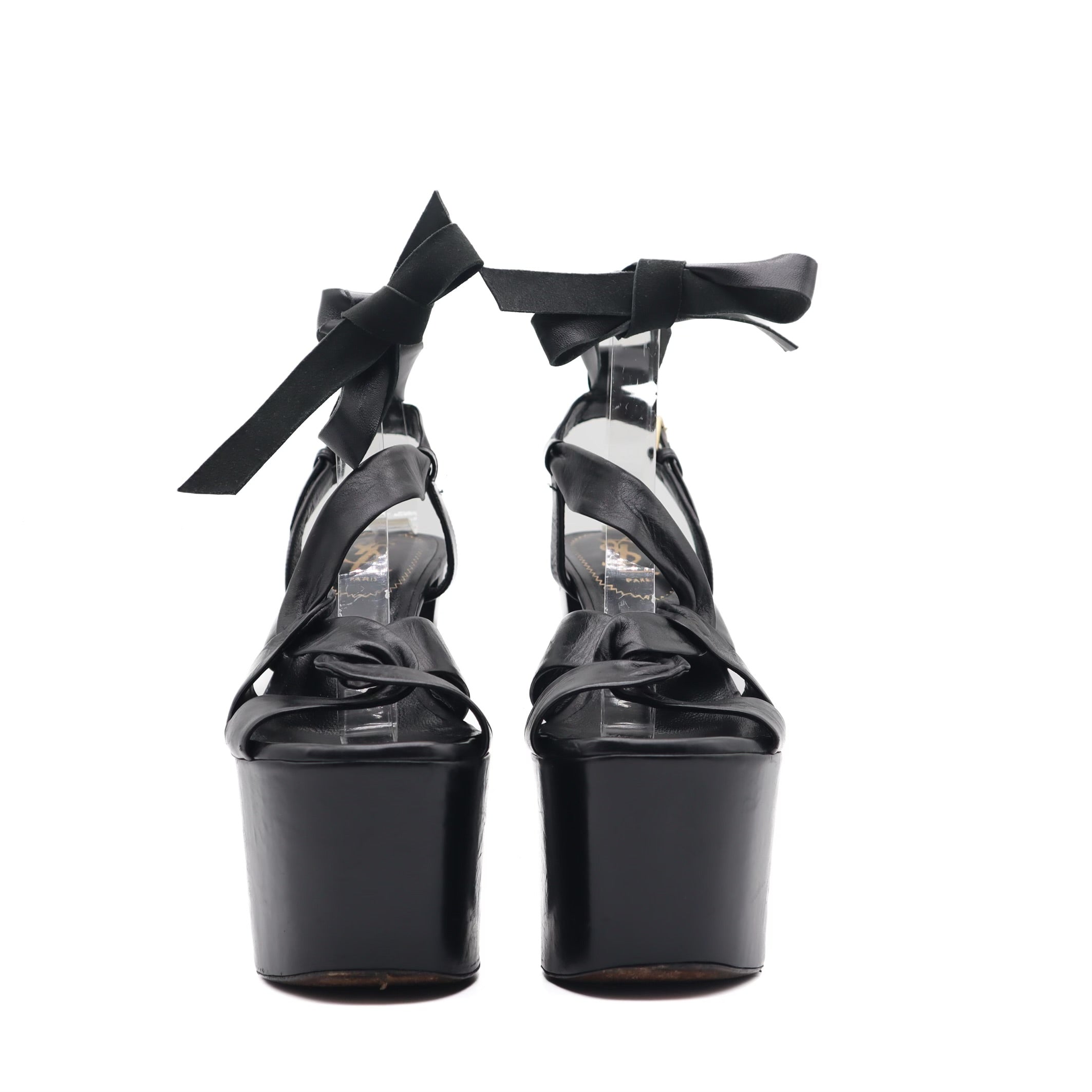 Platform Strappy Lace Up Sandals Size 35