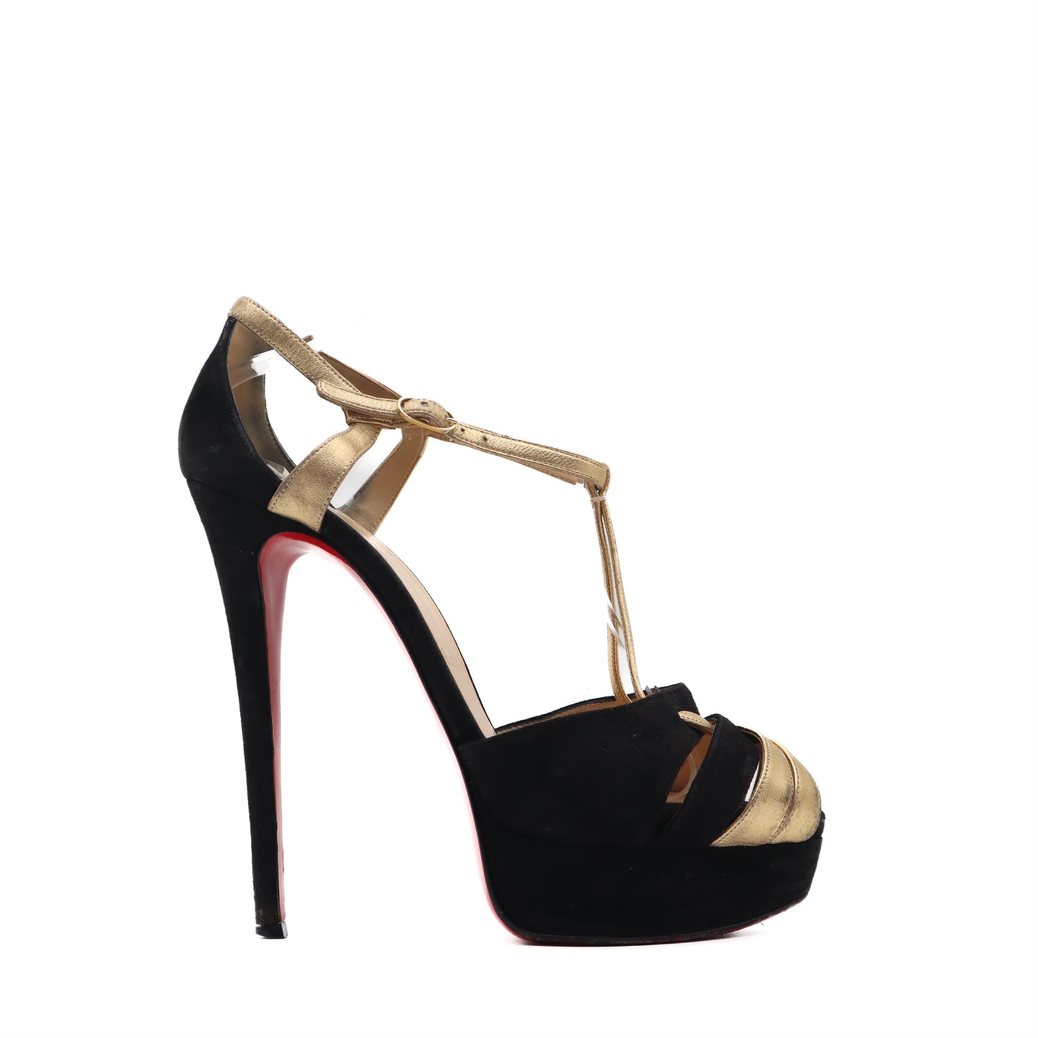 Glennalta Suede T-Strap Platform Pump Size 39