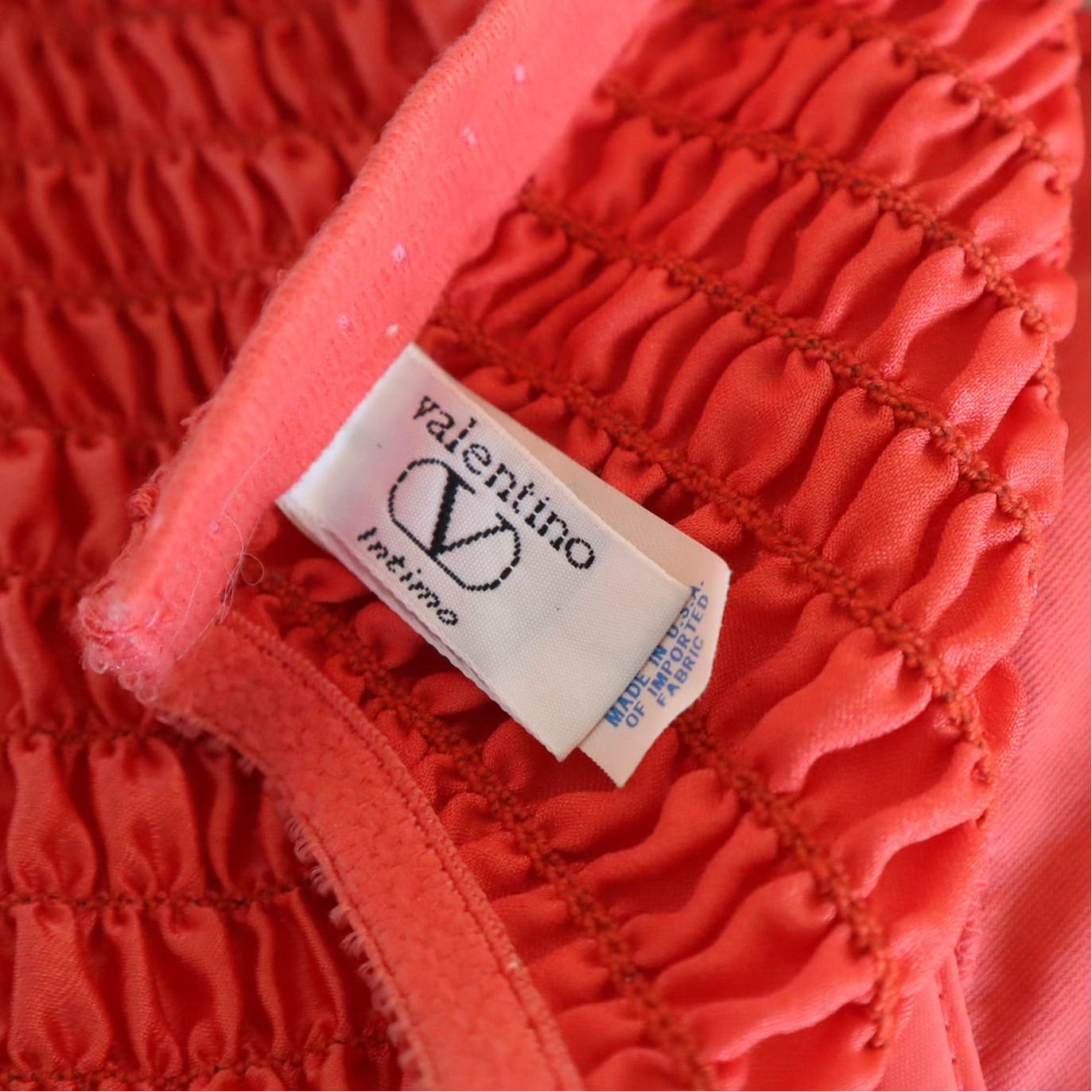 Vintage Intimo Red Lace Paneled Bustier Top