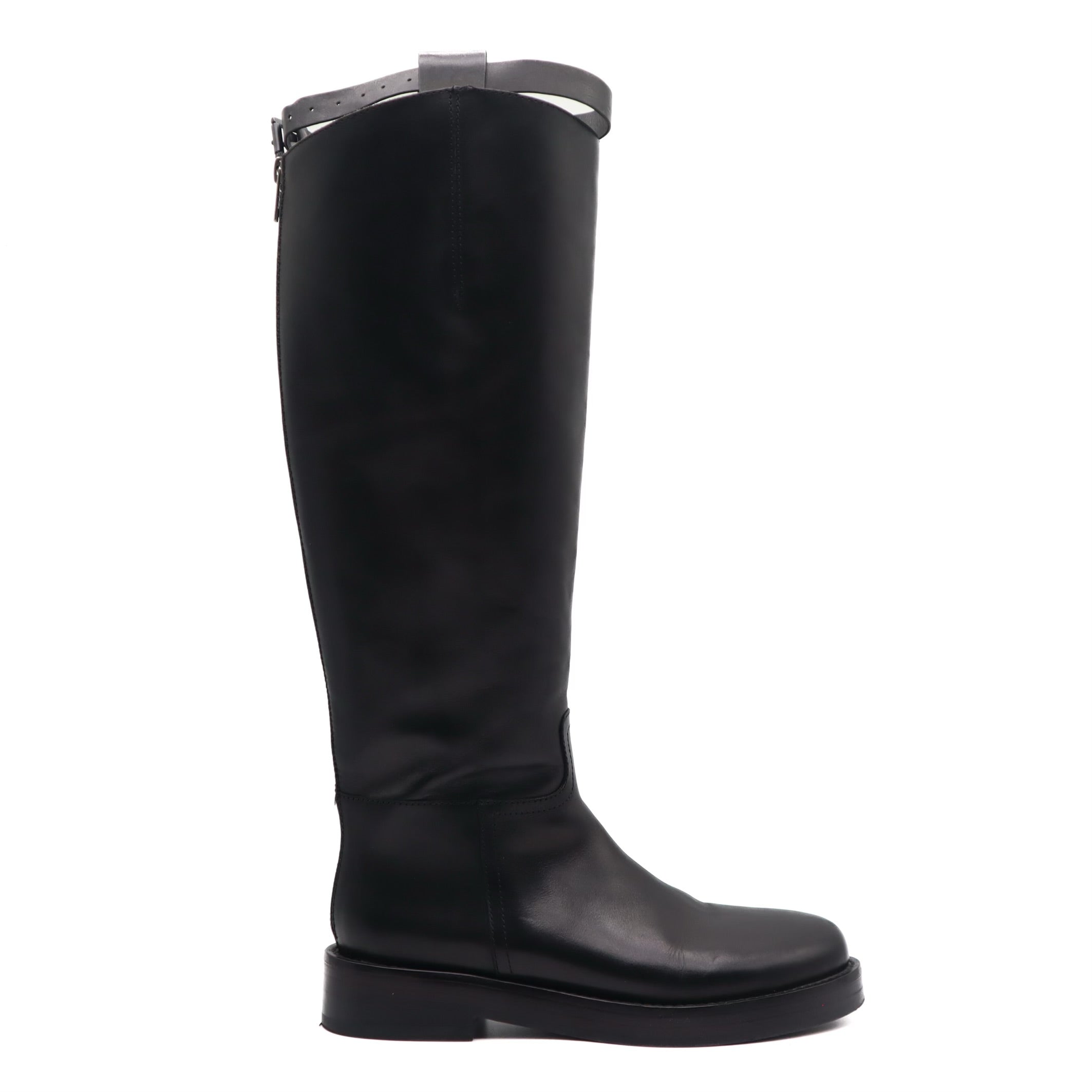 Stan Black Leather Riding Boots Size 37