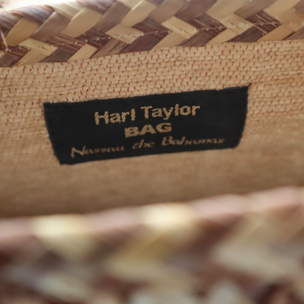 Vintage Woven Wooden Turtle Handbag