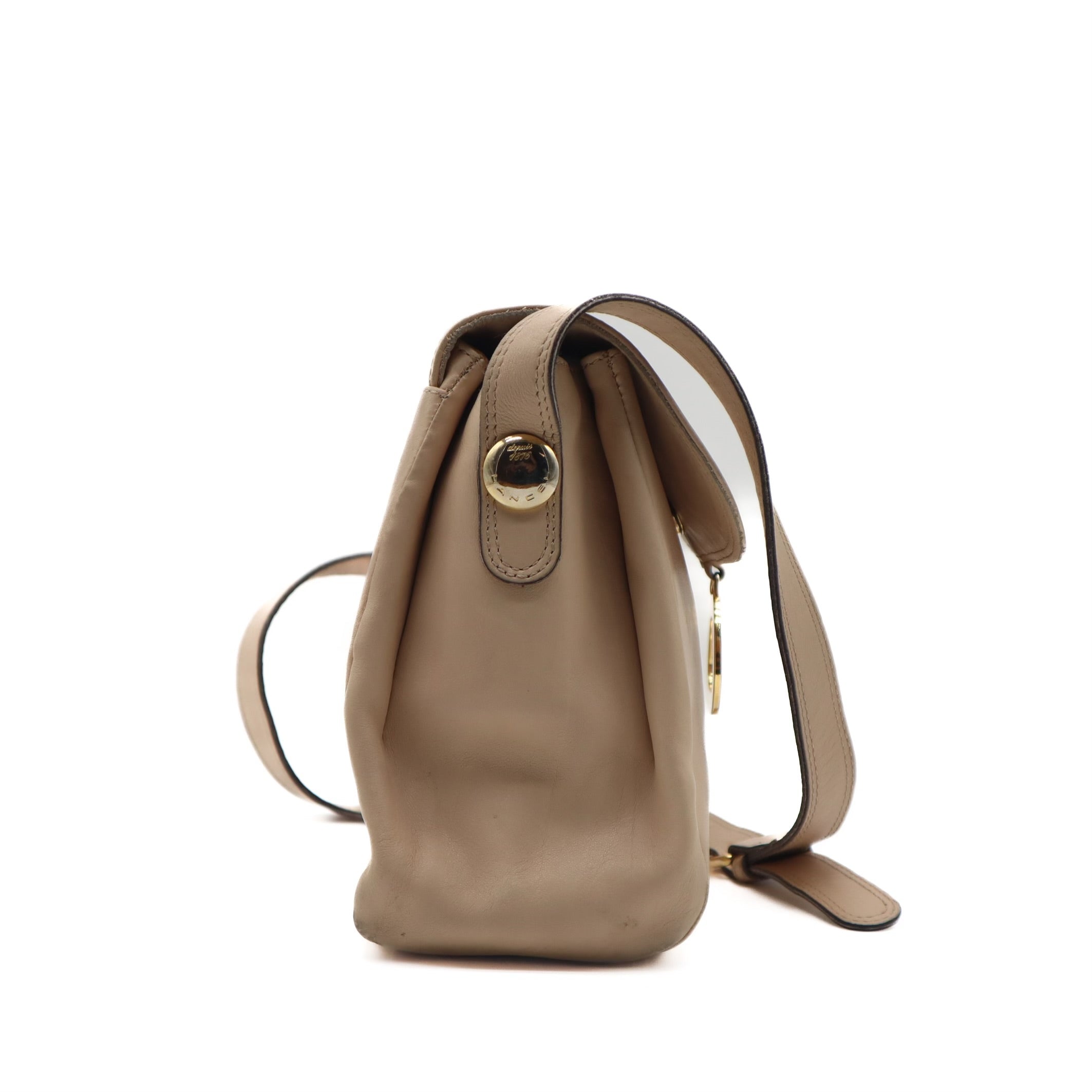 Vintage Smooth Leather Shoulder Flap Bag