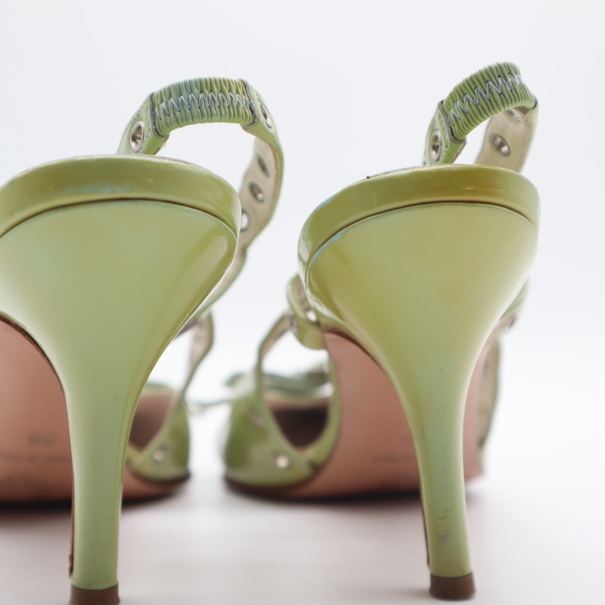 Vintage Y2K John Galliano Grommet Slingback Pumps Size 35