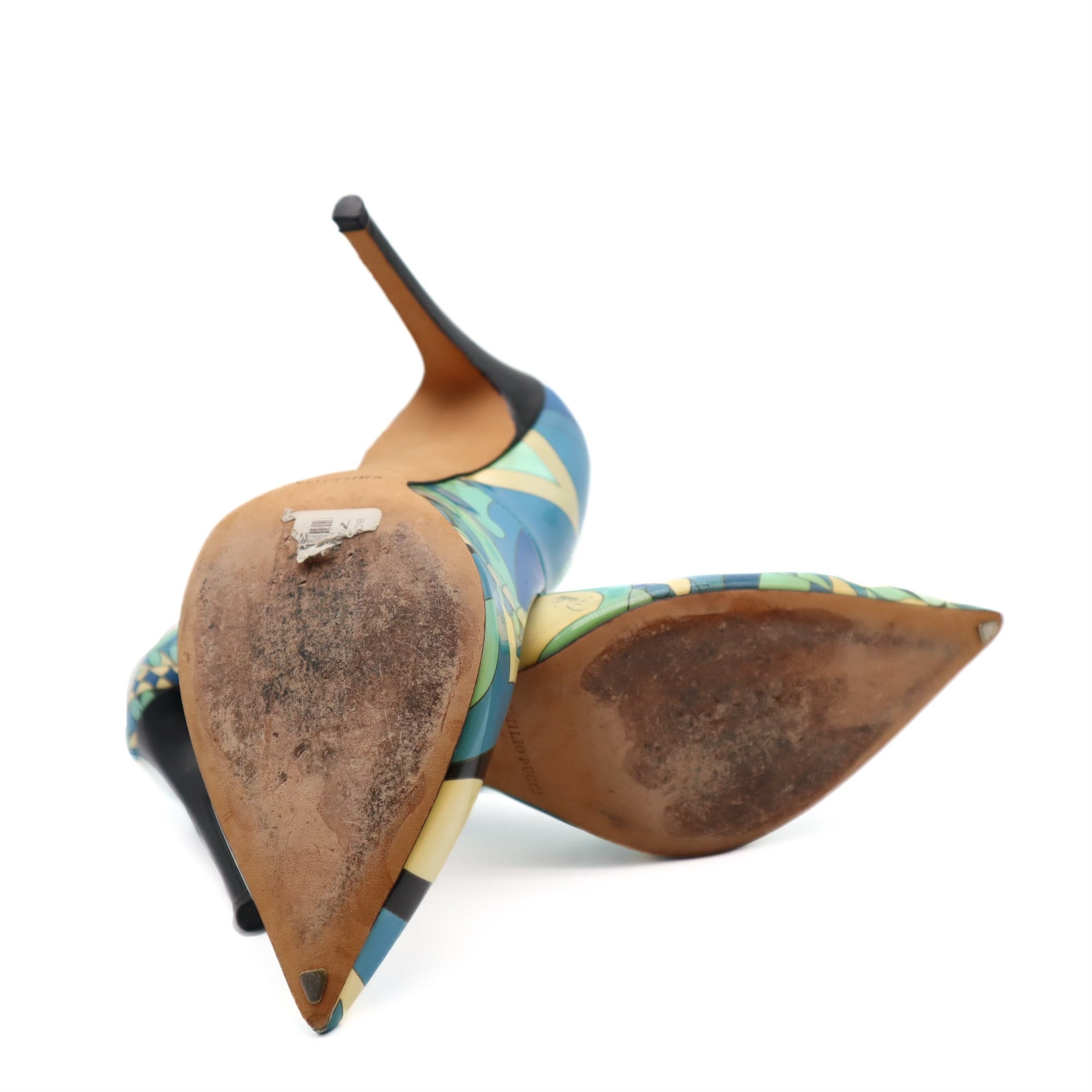 Patent Leather Abstract Printed Pumps