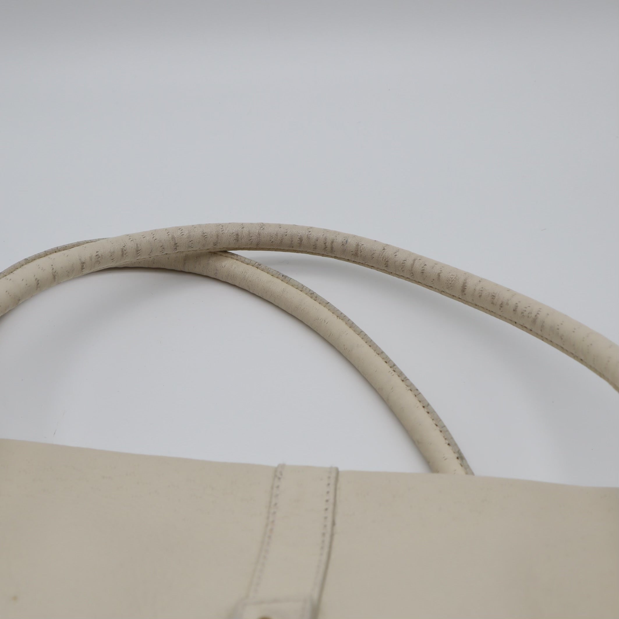 Gancini Textured Leather Top Handle Ivory Satchel