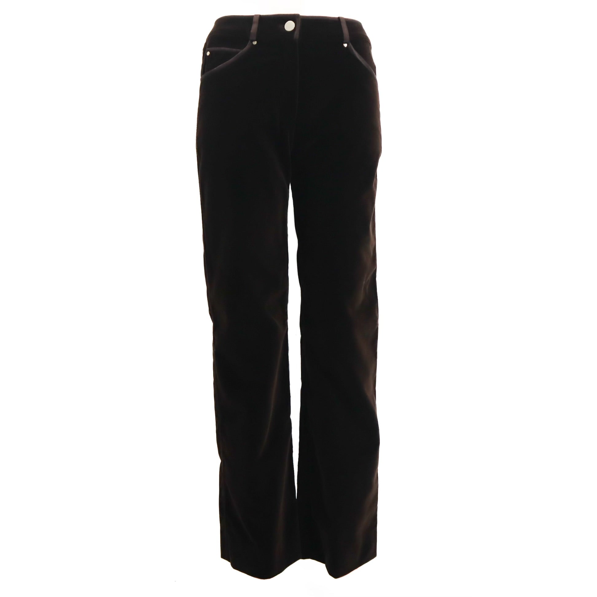 Vintage FW 2005 Chocolate Velvet Straight Leg Pants Size 4