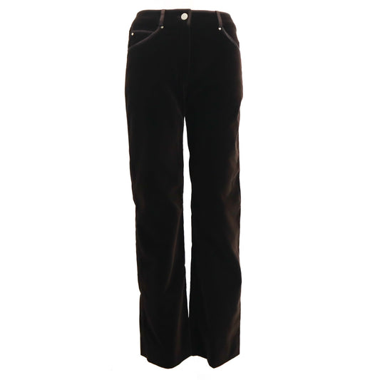 Vintage FW 2005 Chocolate Velvet Straight Leg Pants Size 4