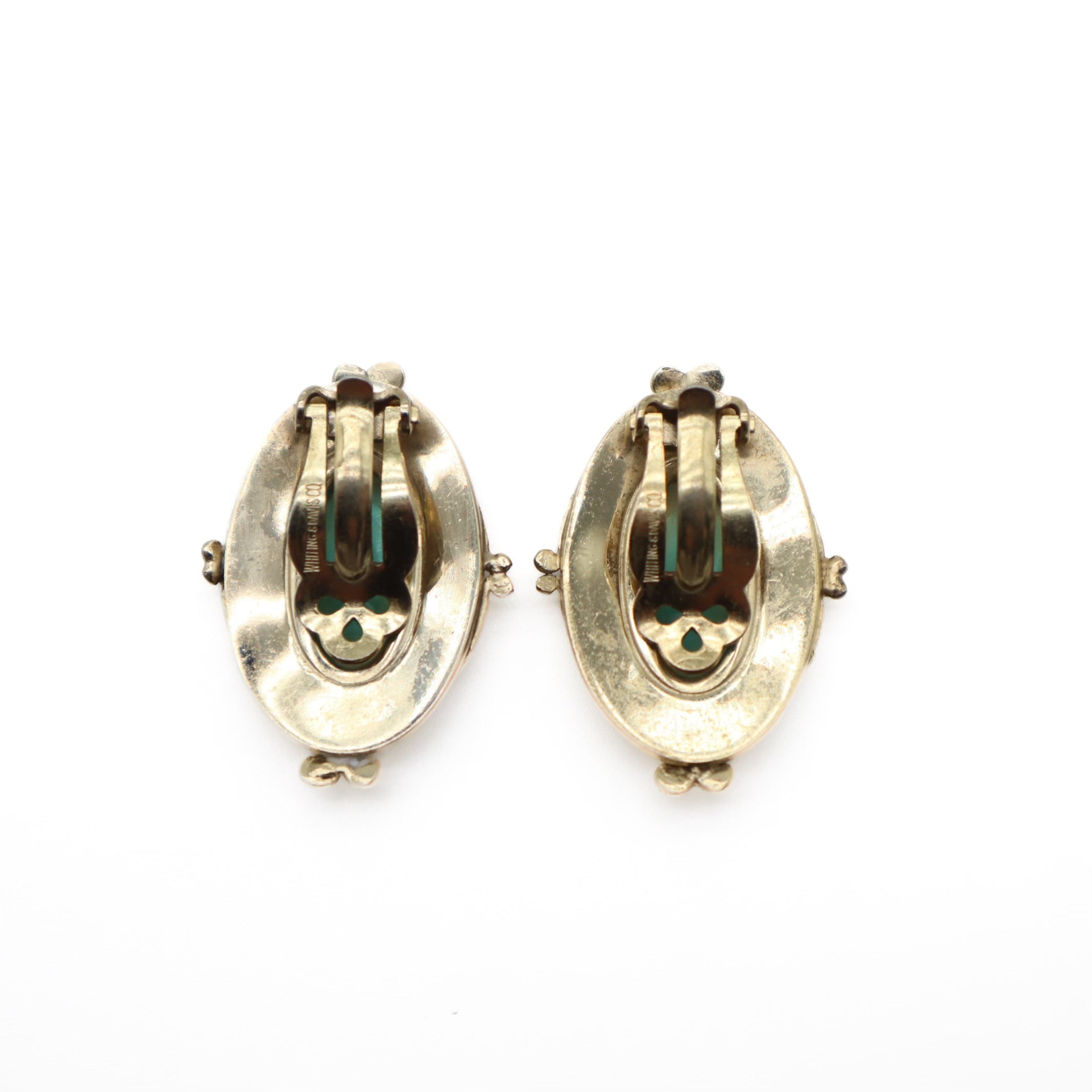 Vintage Gem Clip On Earrings