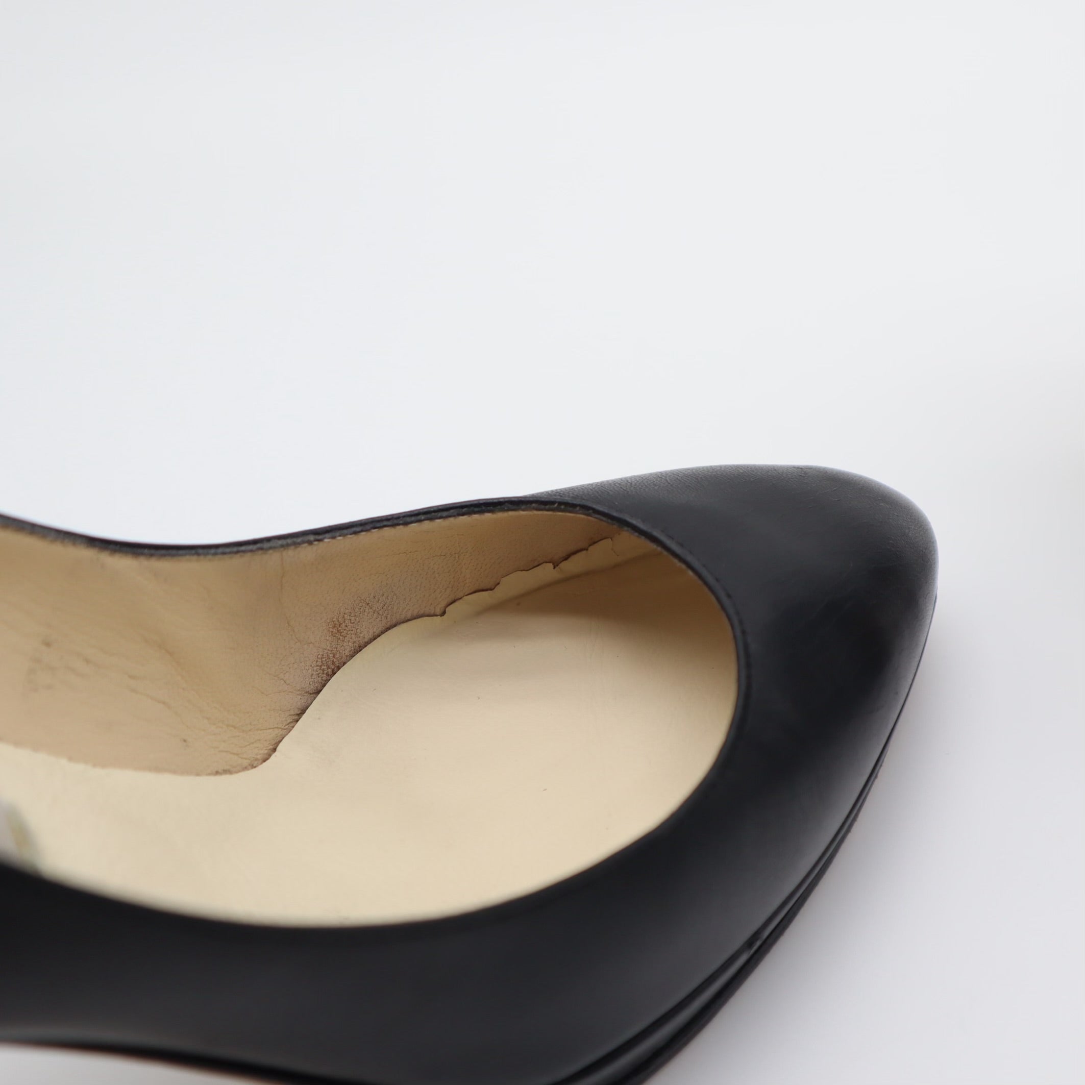 Kid Black Leather Classic Pumps