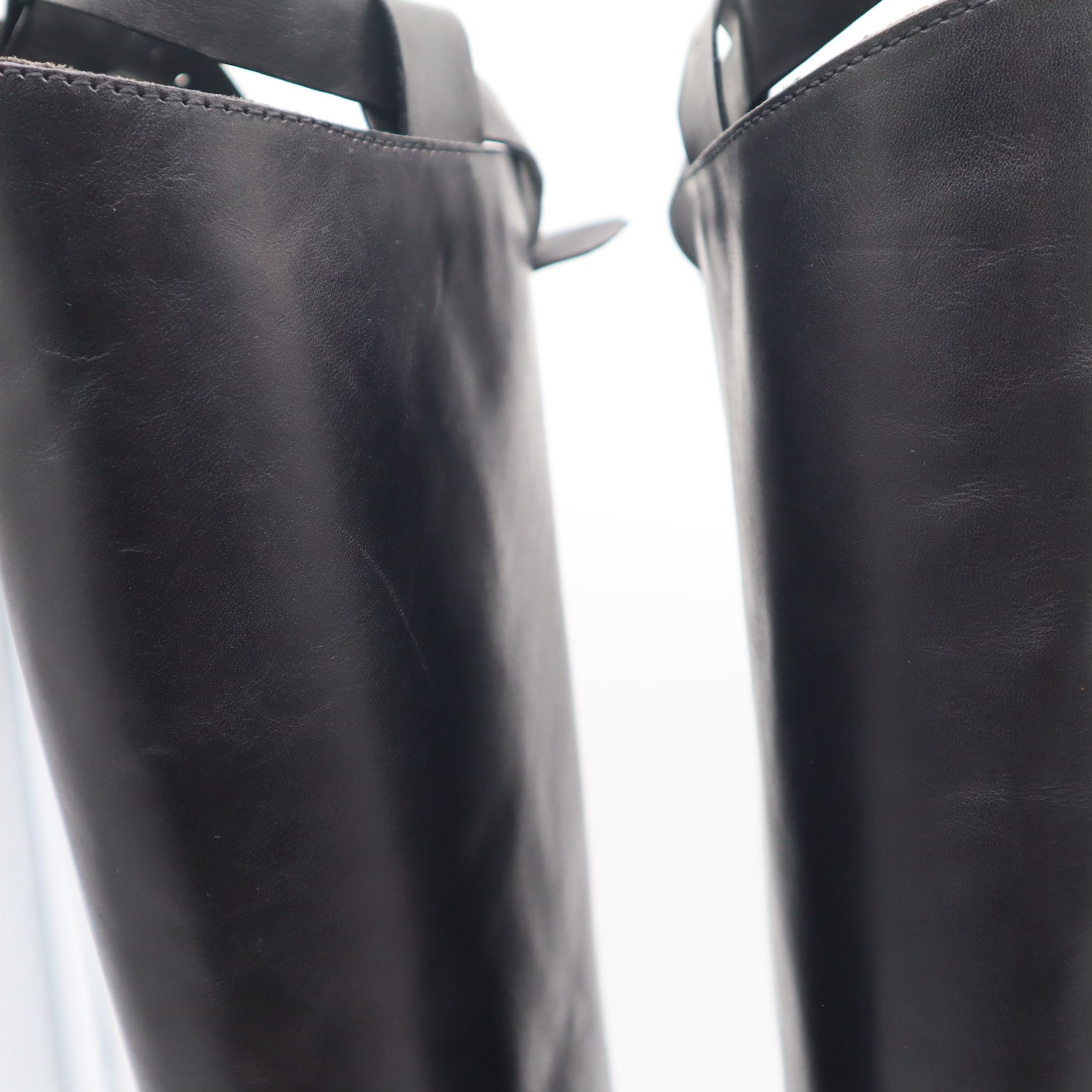 Stan Black Leather Riding Boots Size 37