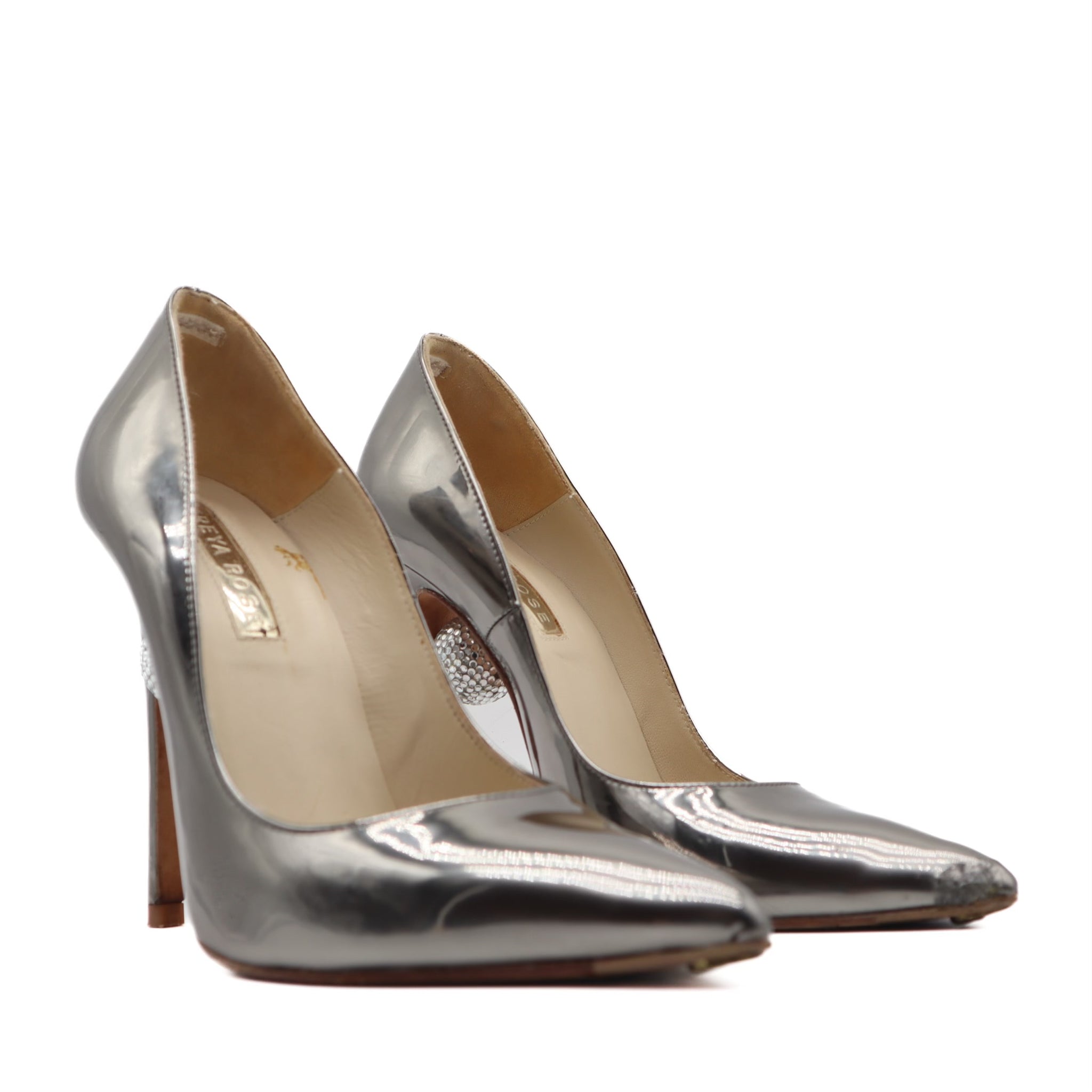 Aurora Chrome Disco Ball Reflective Pump Size 39