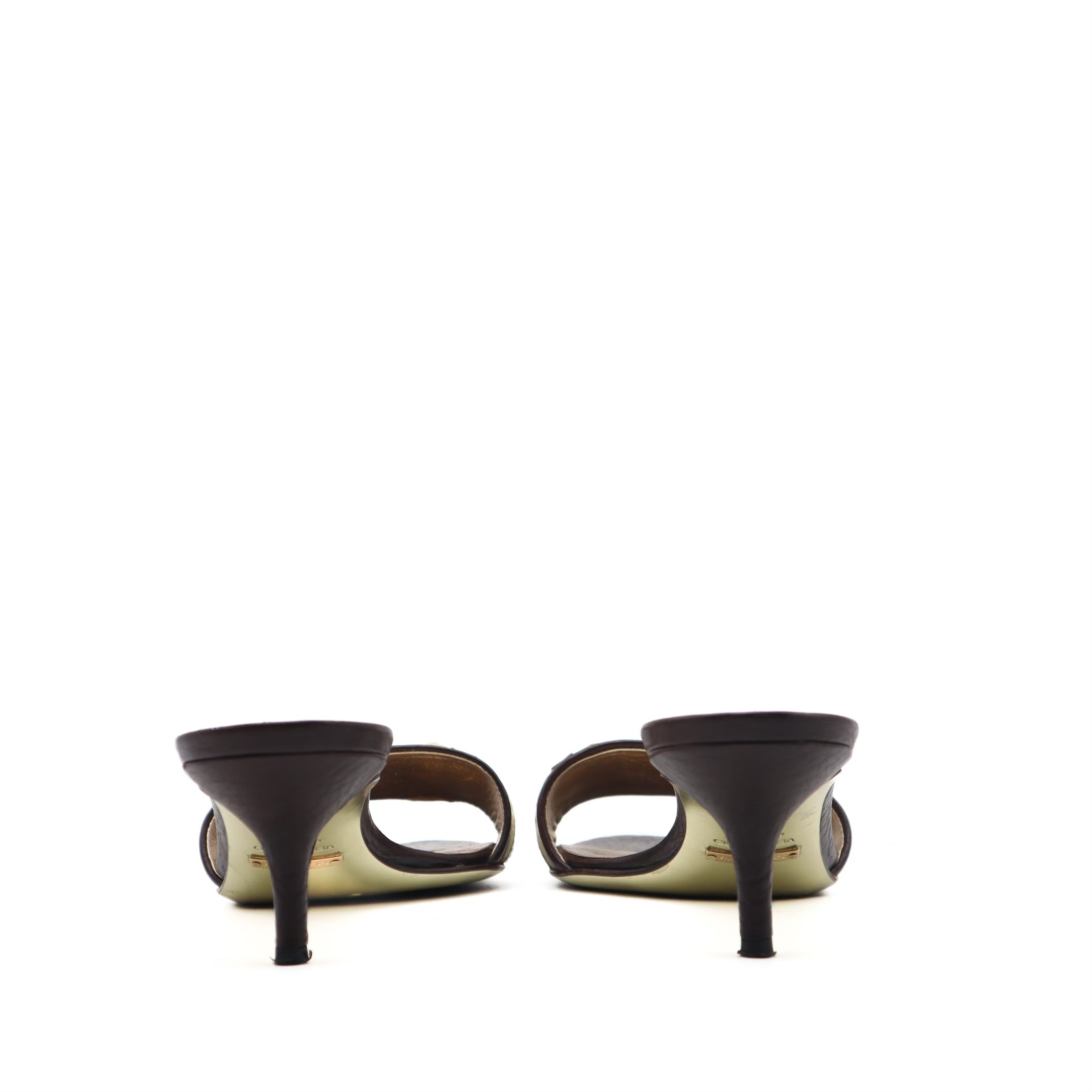 Vintage Leopard DG Logo Heeled Slides