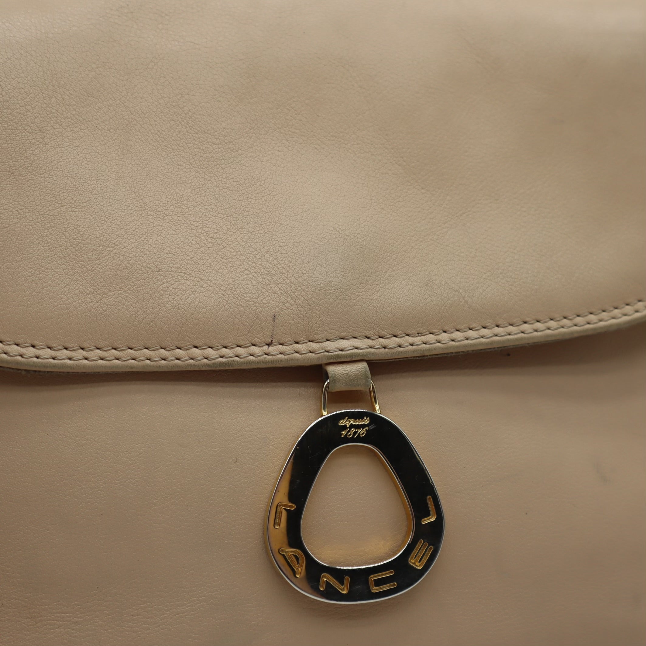 Vintage Smooth Leather Shoulder Flap Bag