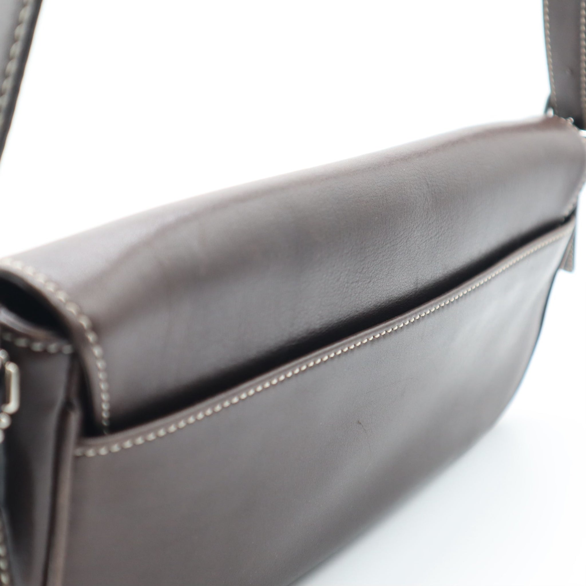 Hamptons Leather Demi Flap Shoulder Bag