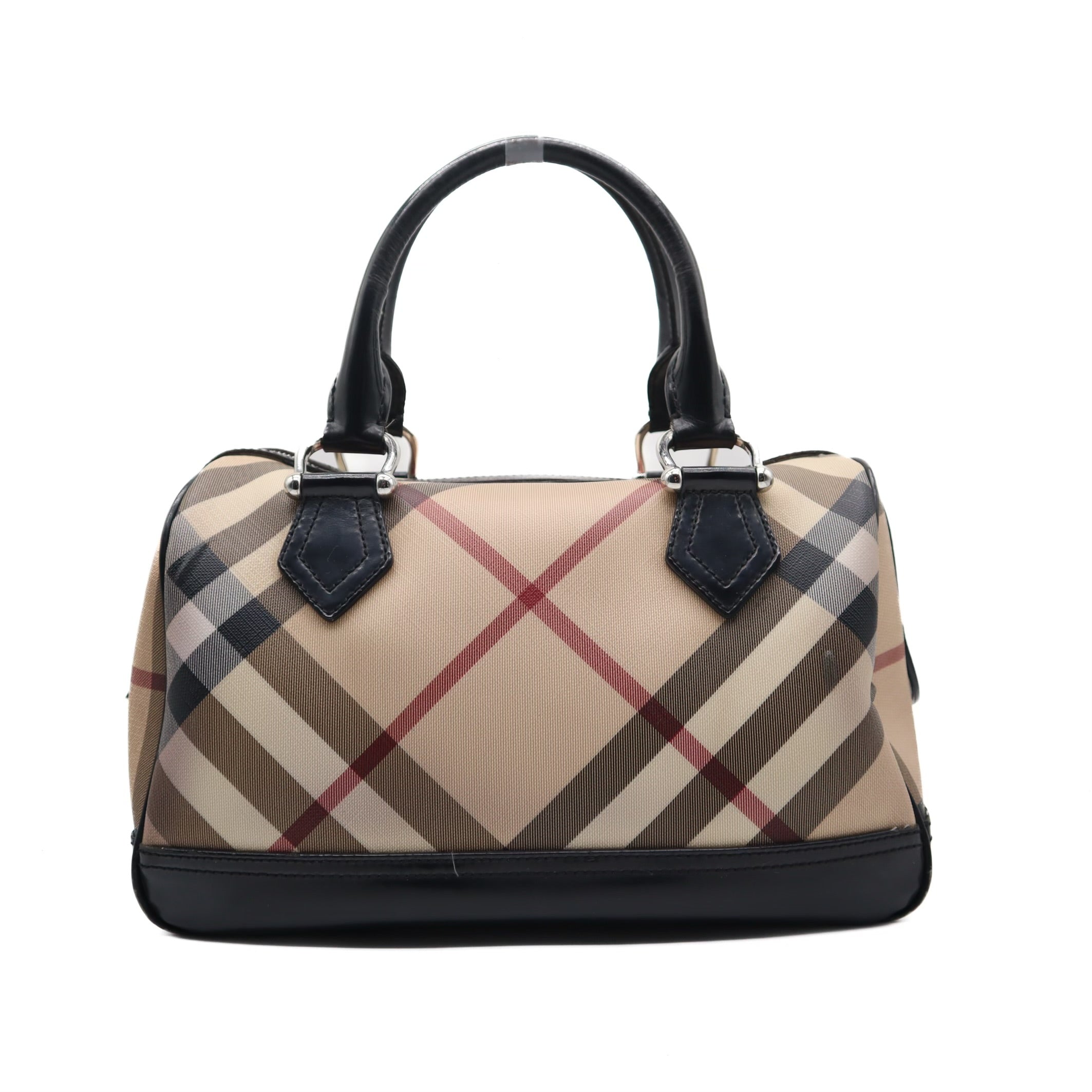 Nova Check Coated Canvas Boston Bag