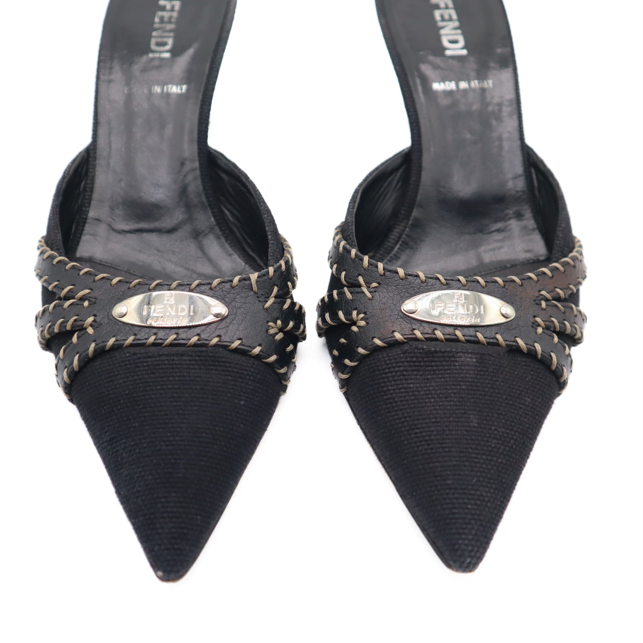 Vintage Slip On Heeled Mules