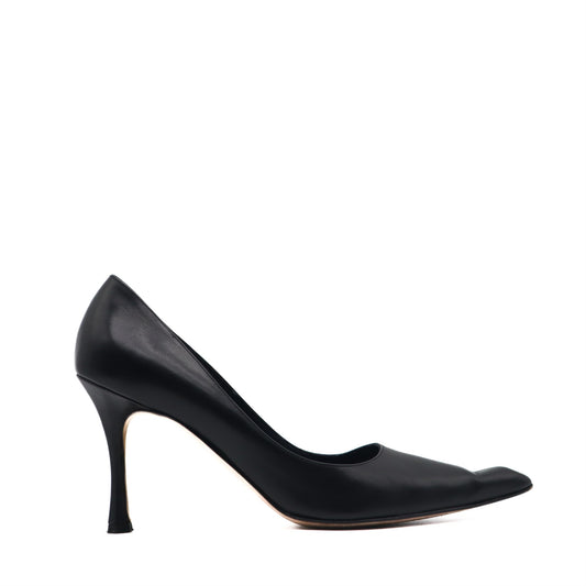 Vintage 90's Leather Pointed Toe Pump Size 39.5