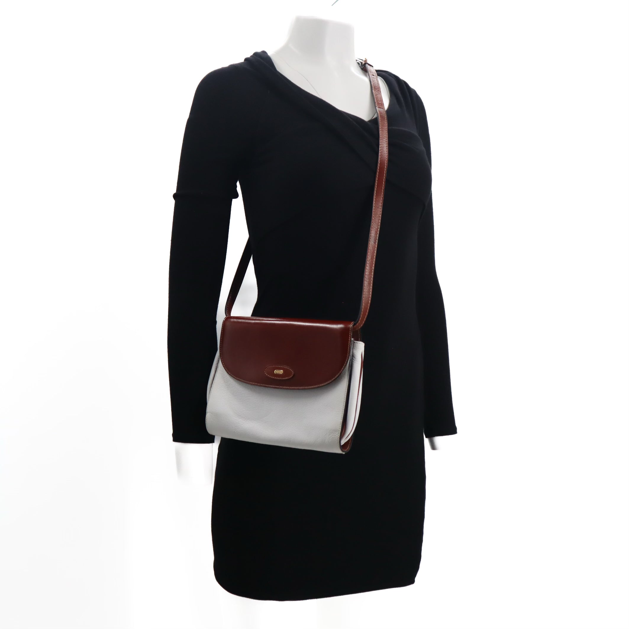 Vintage Color Block Crossbody Bag