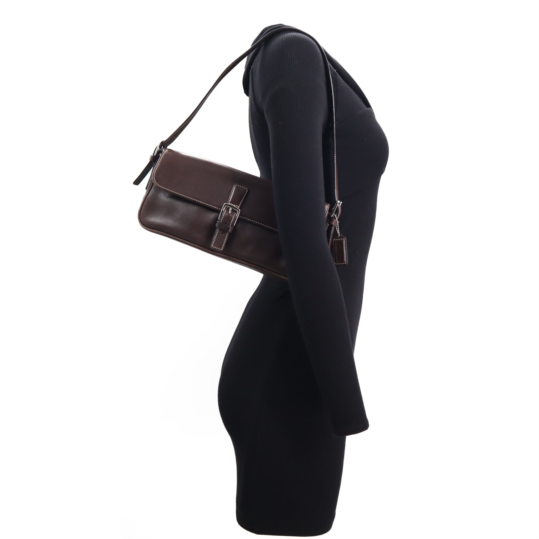 Hamptons Leather Demi Flap Shoulder Bag