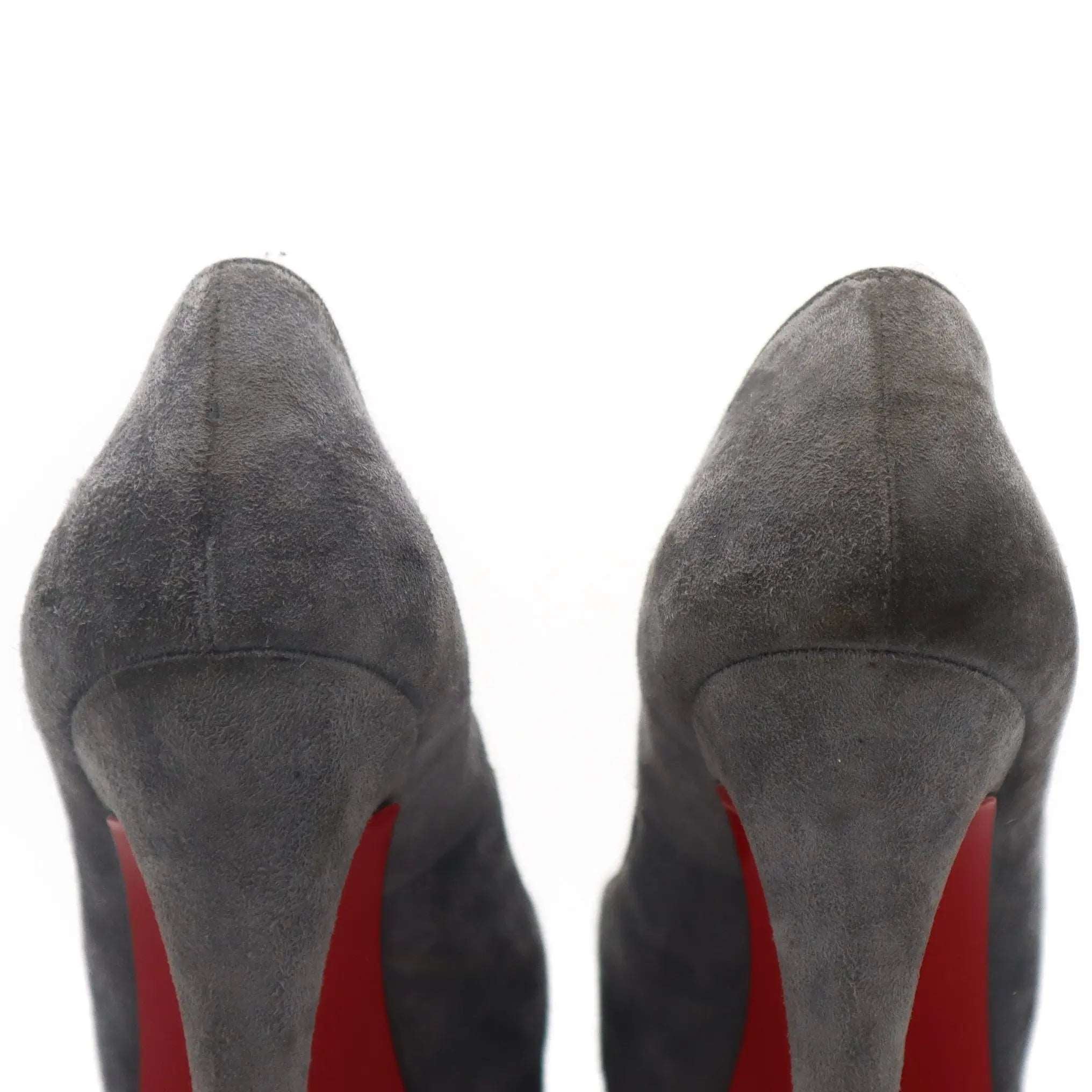 ÉPROUVÉE Christian Louboutin Palais Suede Platform Peep Toe Pumps 