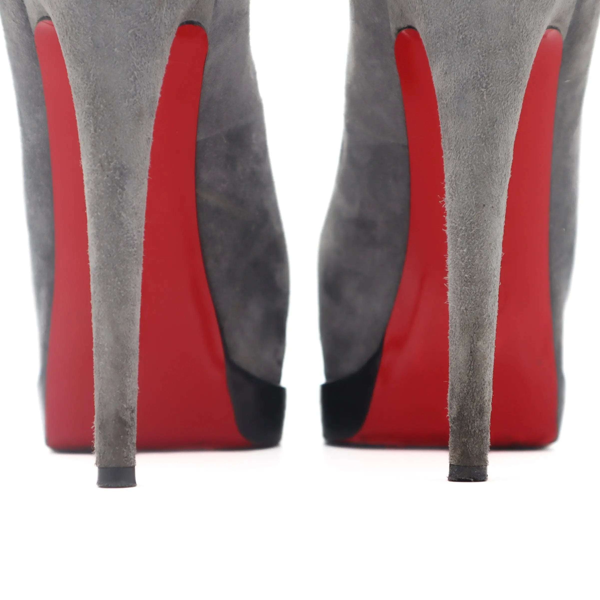 ÉPROUVÉE Christian Louboutin Palais Suede Platform Peep Toe Pumps 