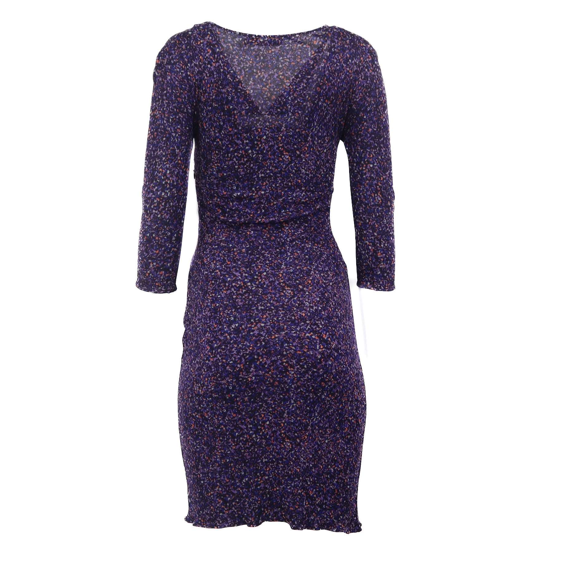 ÉPROUVÉE Dior Purple Speckled Mesh 3/4 Sleeve Dress Dresses