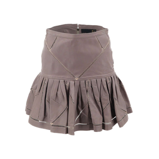 ÉPROUVÉE Roberto Cavalli Just Cavalli Leather Pleated Skirt