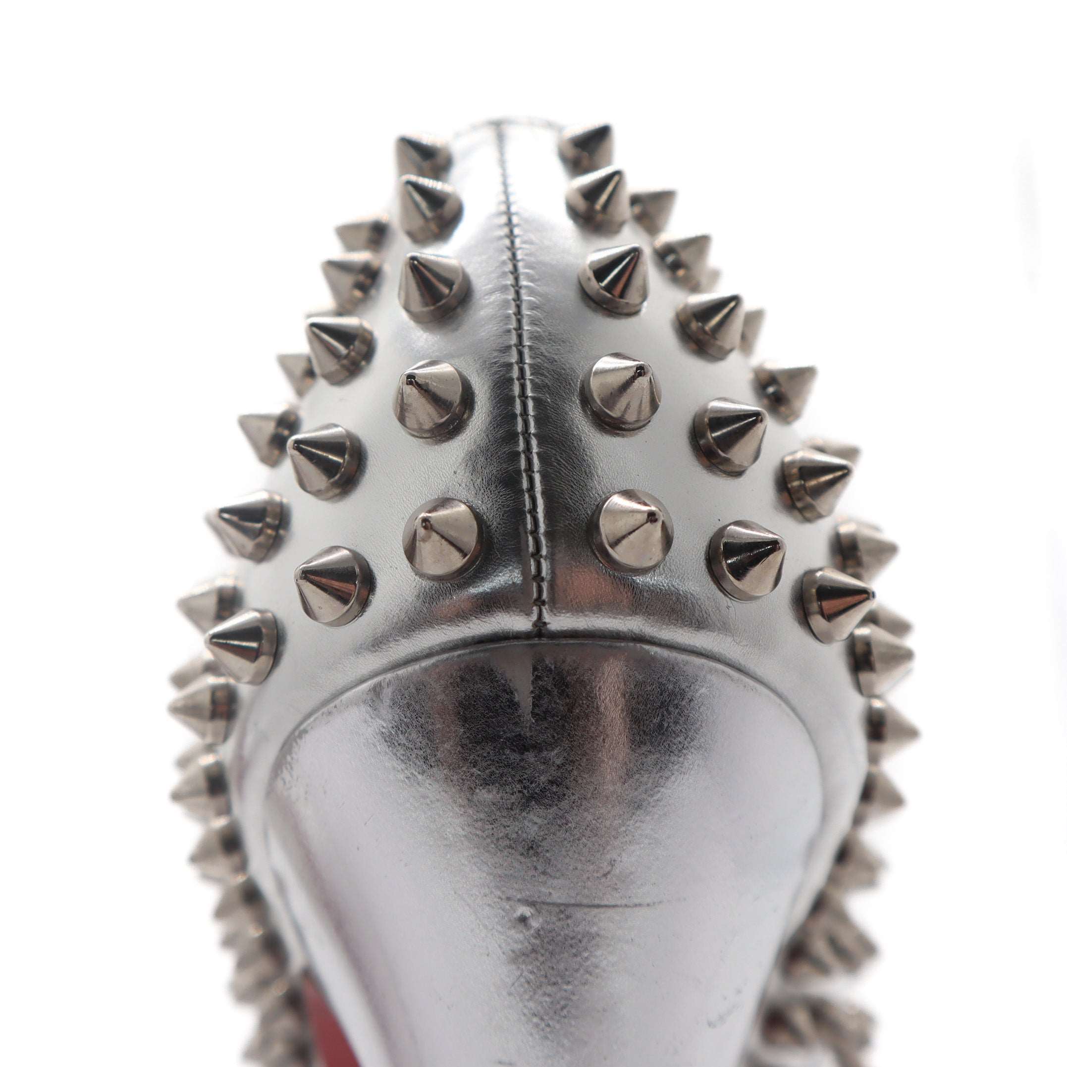 ÉPROUVÉE Christian Louboutin Alti 160 Spiked Metallic Leather Platform Pumps 