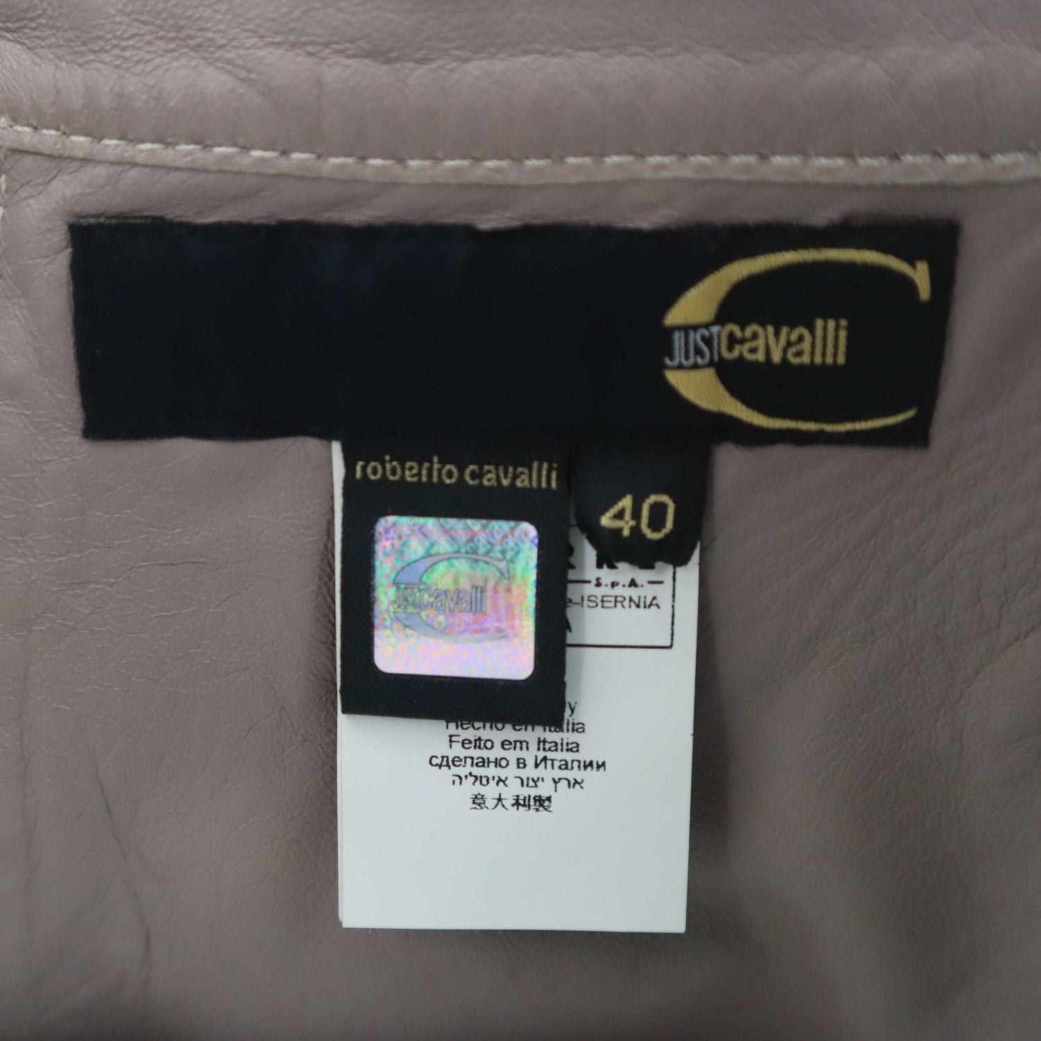 ÉPROUVÉE Roberto Cavalli Just Cavalli Leather Pleated Skirt 