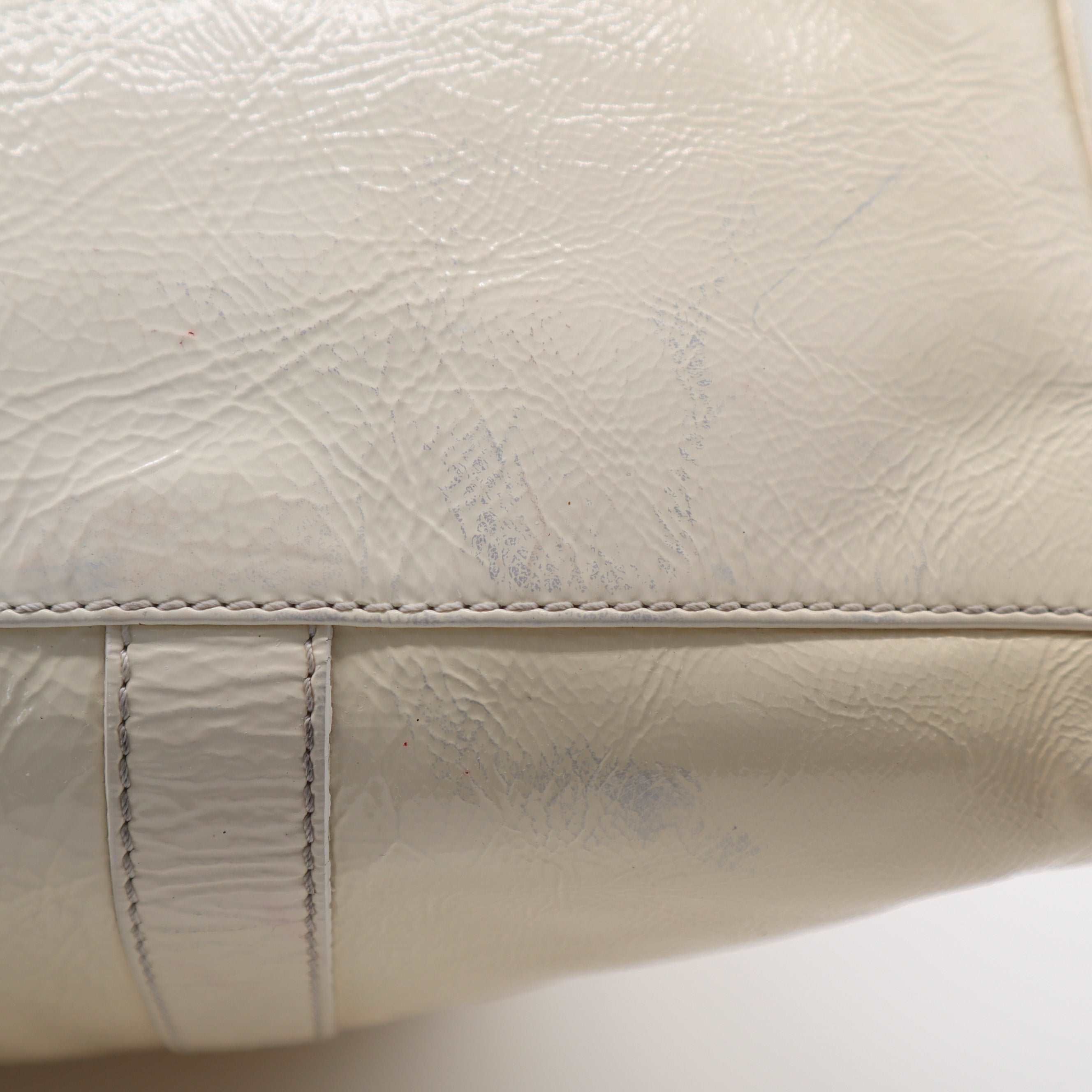 ÉPROUVÉE Fendi Patent Leather Ivory Tote 