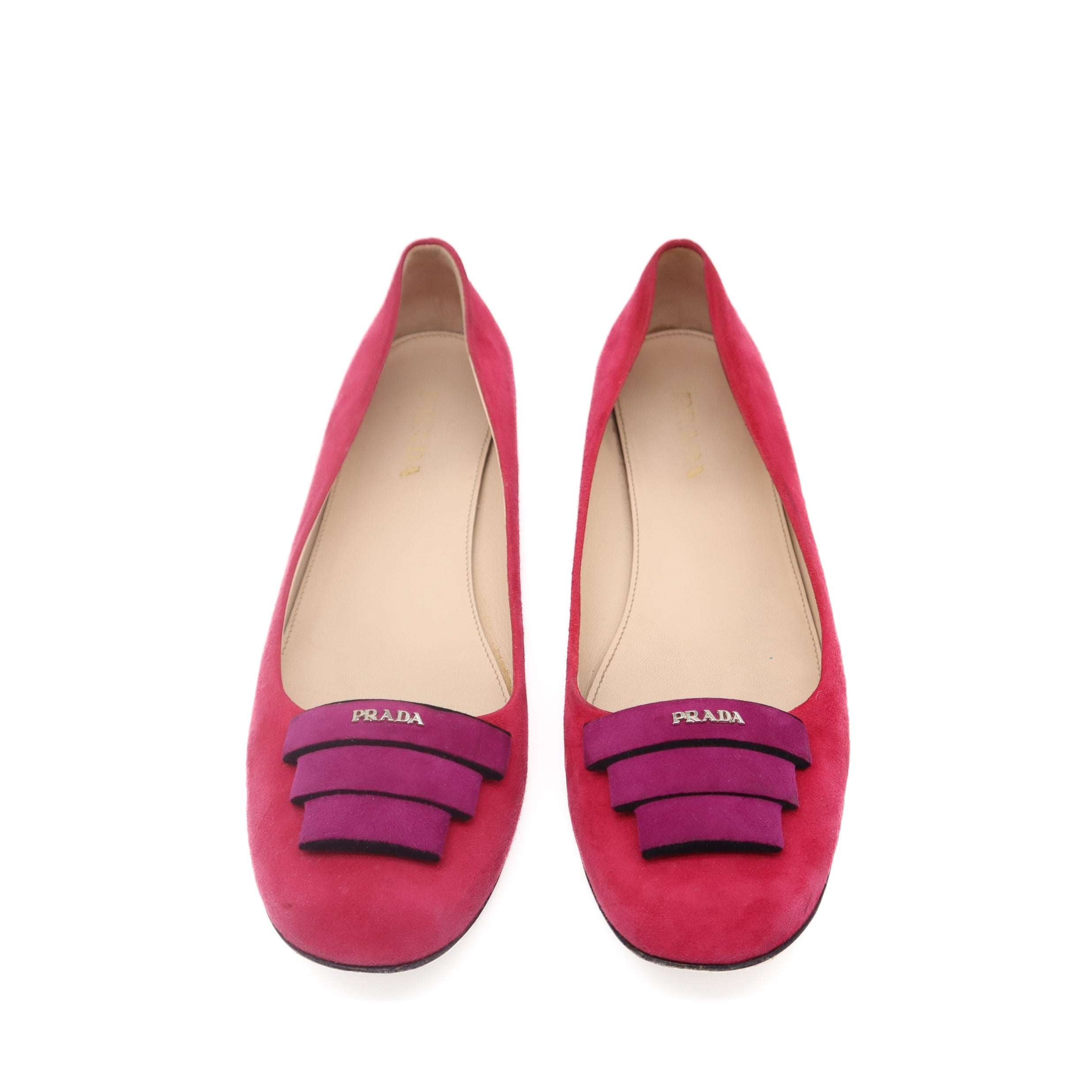 ÉPROUVÉE Prada Suede Color Block Ballet Flats 