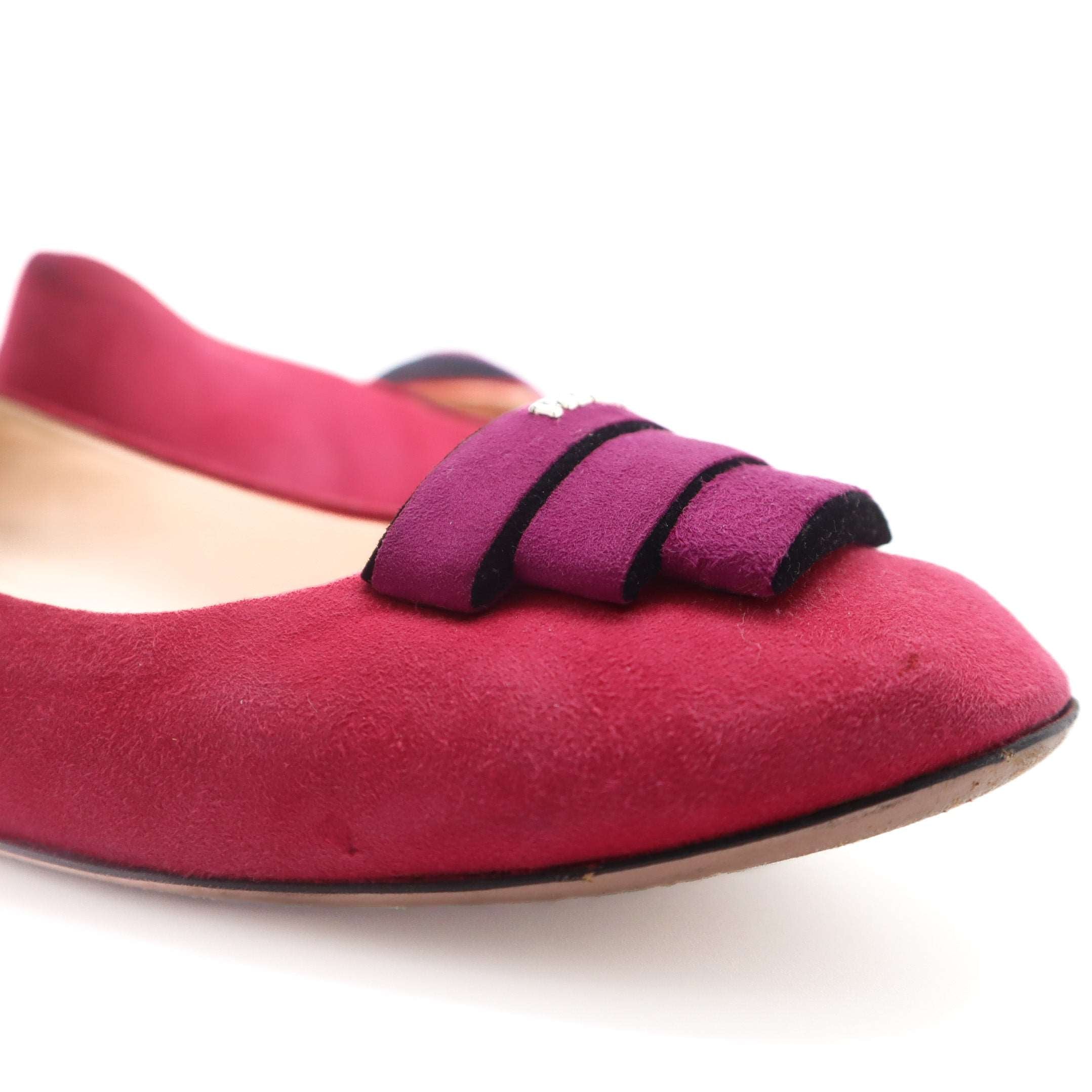 ÉPROUVÉE Prada Suede Color Block Ballet Flats 