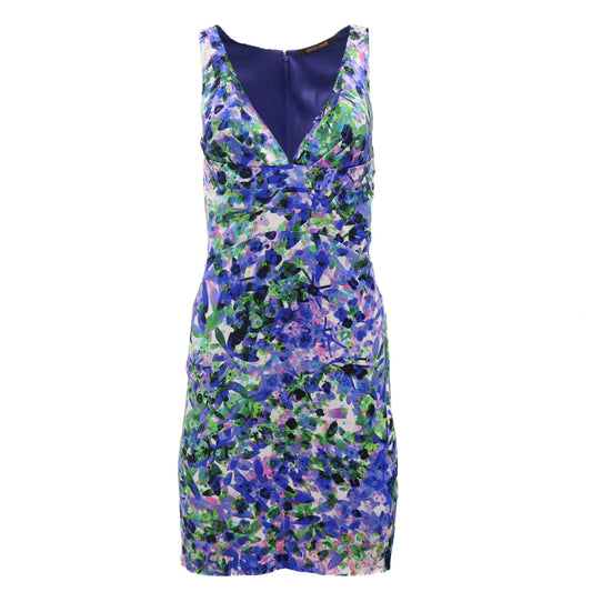 ÉPROUVÉE Roberto Cavalli Roberto Cavalli Floral V Neck Mini Dress 