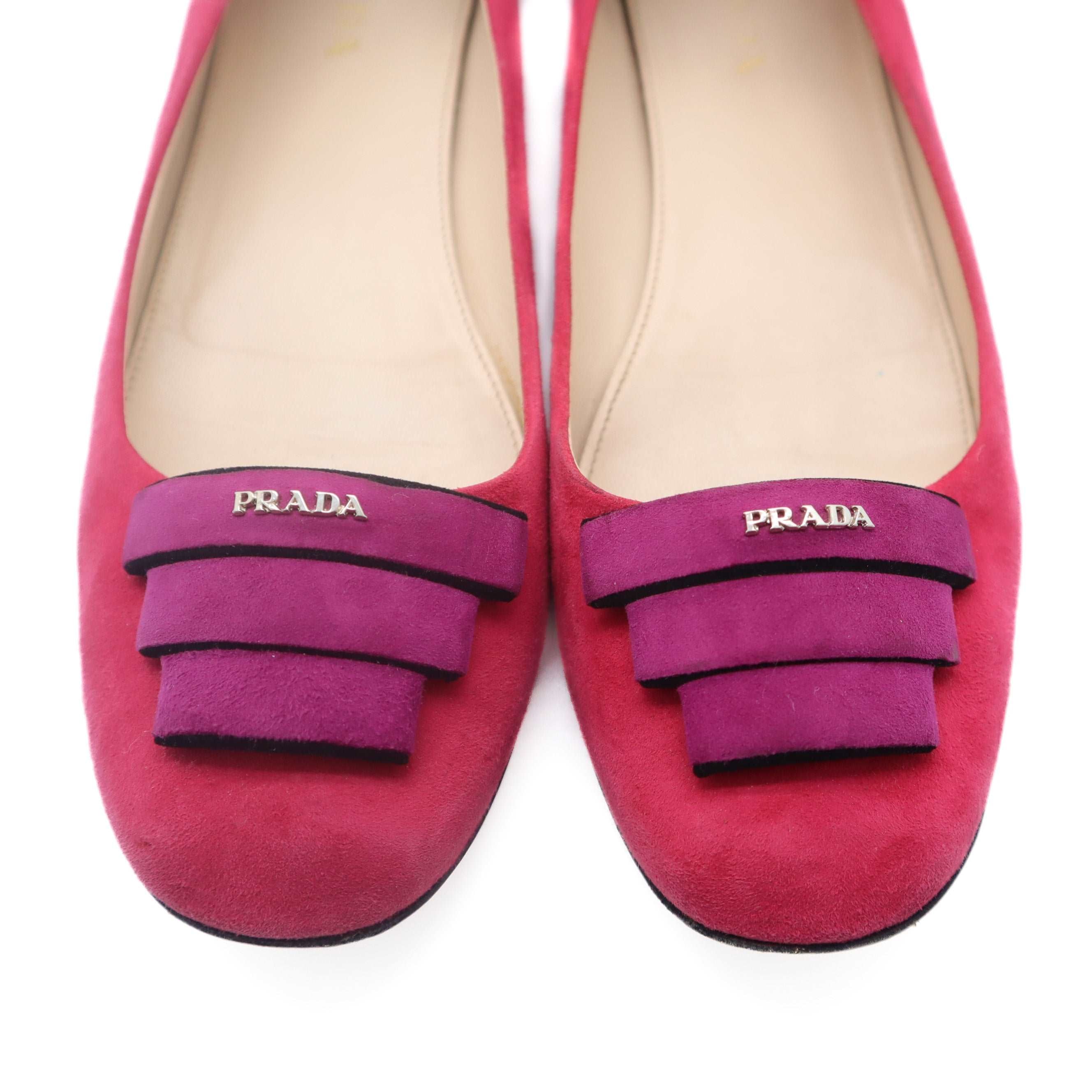 ÉPROUVÉE Prada Suede Color Block Ballet Flats 