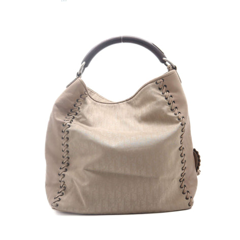 ÉPROUVÉE Dior Diorissimo Nylon and Leather Grommet Heart Ethnic Hobo Bag 