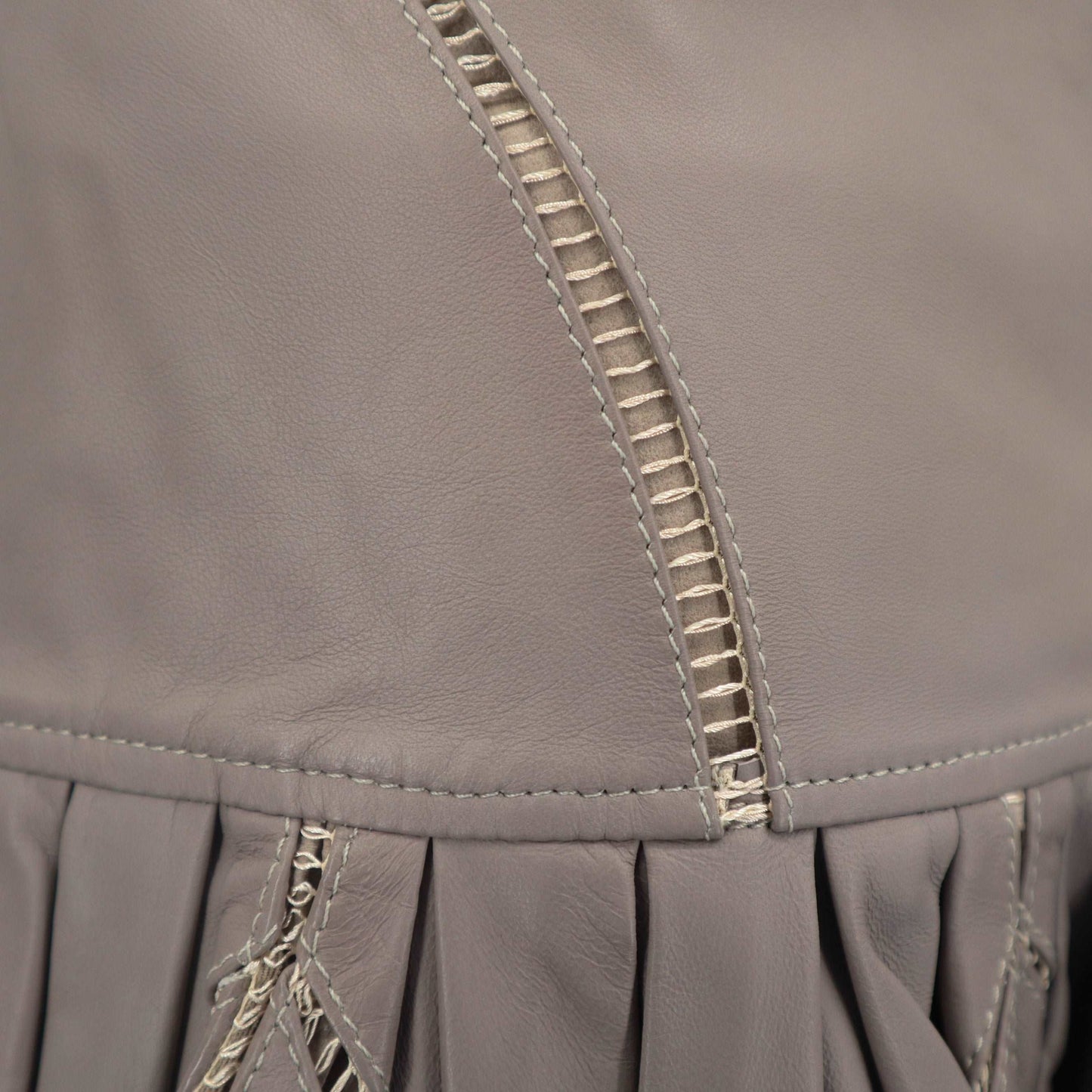 ÉPROUVÉE Roberto Cavalli Just Cavalli Leather Pleated Skirt 