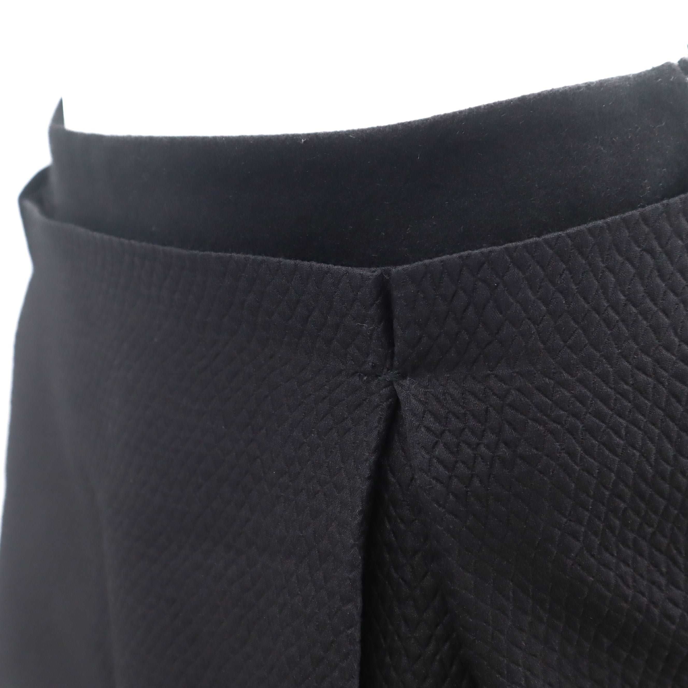 ÉPROUVÉE ÉPROUVÉE Black Wool Layered Pleated Mini Skirt 