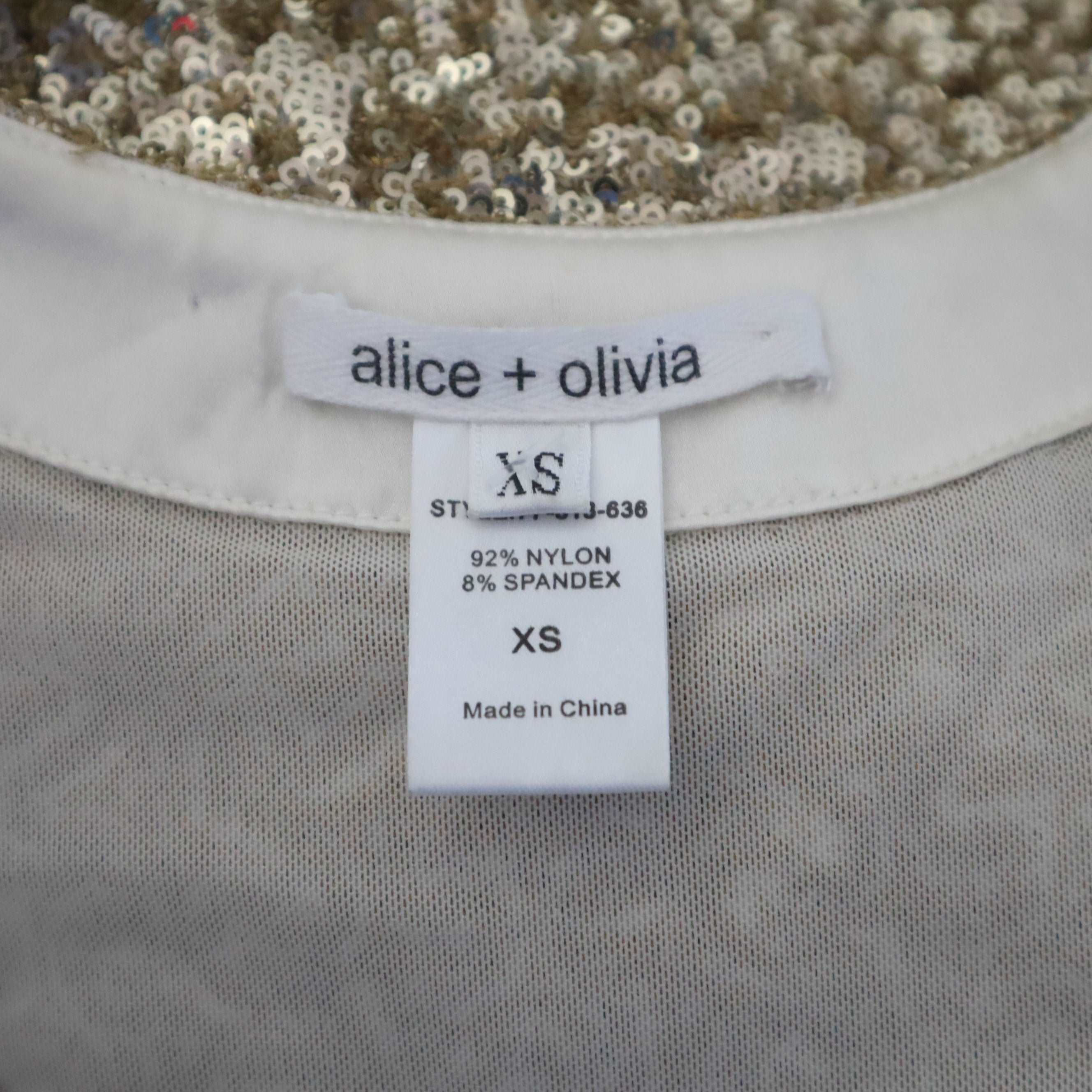 ÉPROUVÉE Alice + Olivia Gold Sequin Bodycon Mini Dress Dresses