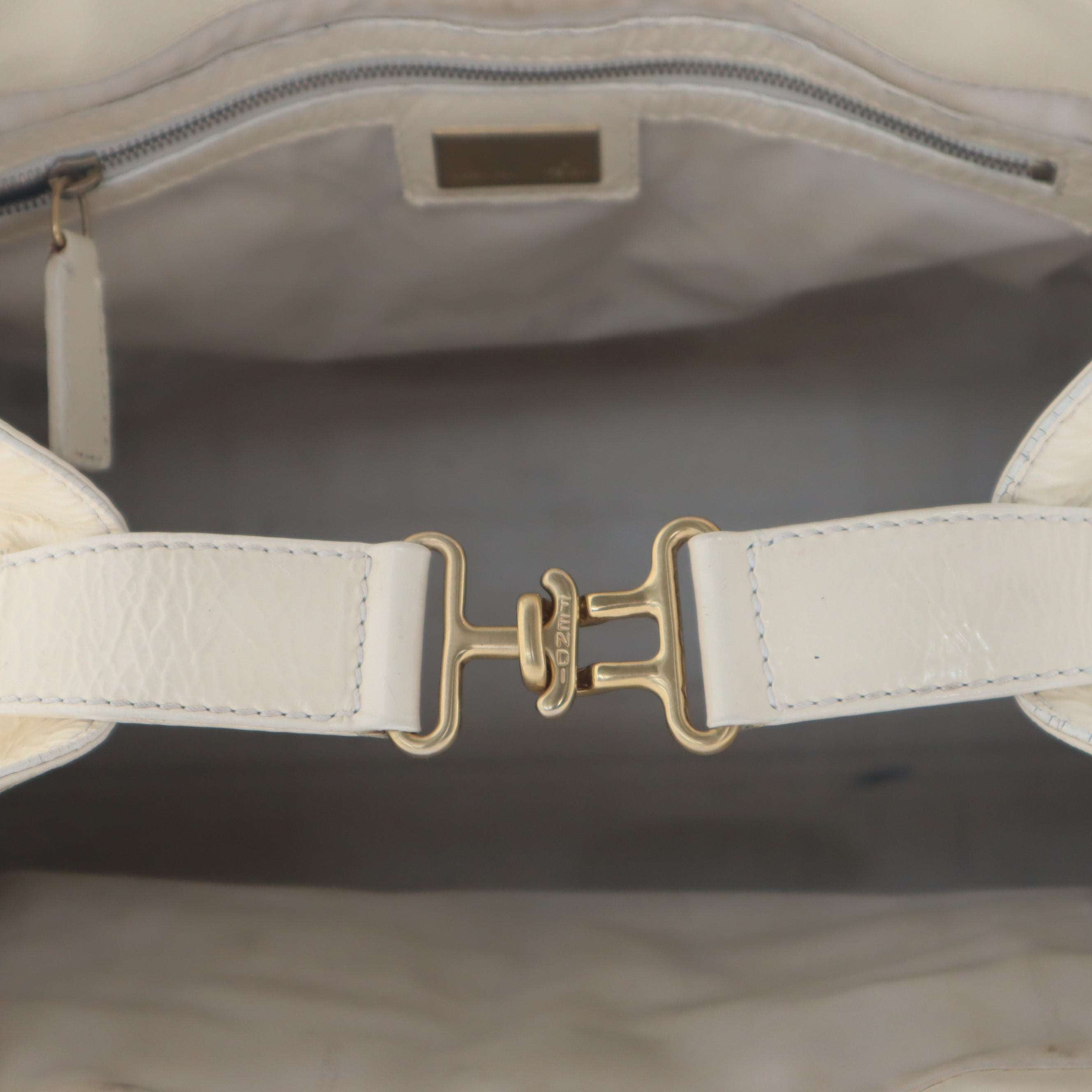 ÉPROUVÉE Fendi Patent Leather Ivory Tote 