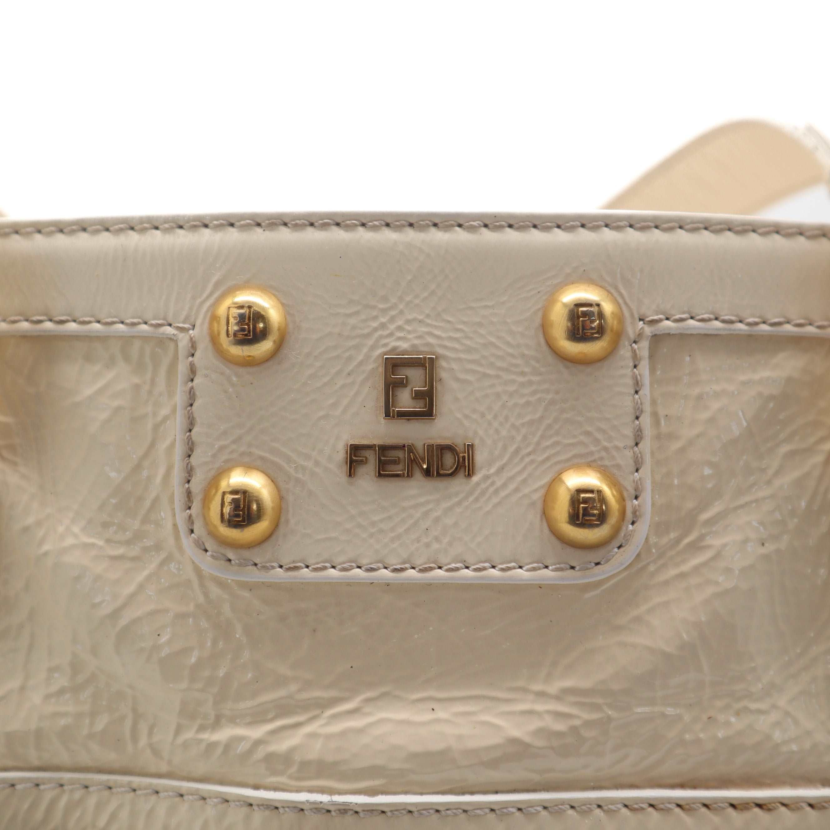 ÉPROUVÉE Fendi Patent Leather Ivory Tote 